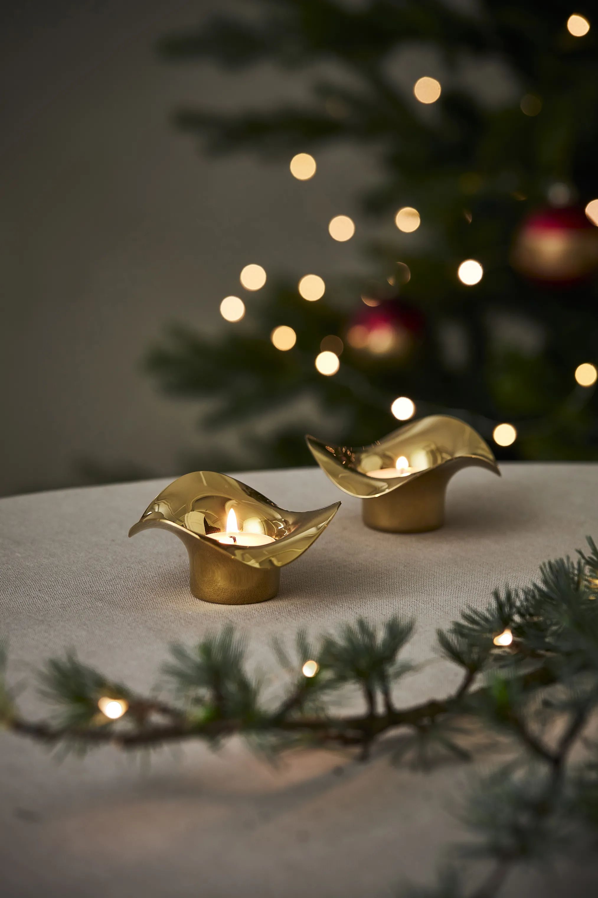 Georg Jensen Fyrfadsstage Cobra Fyrfadsstage - 2 stk. i Guldfarvet, 2