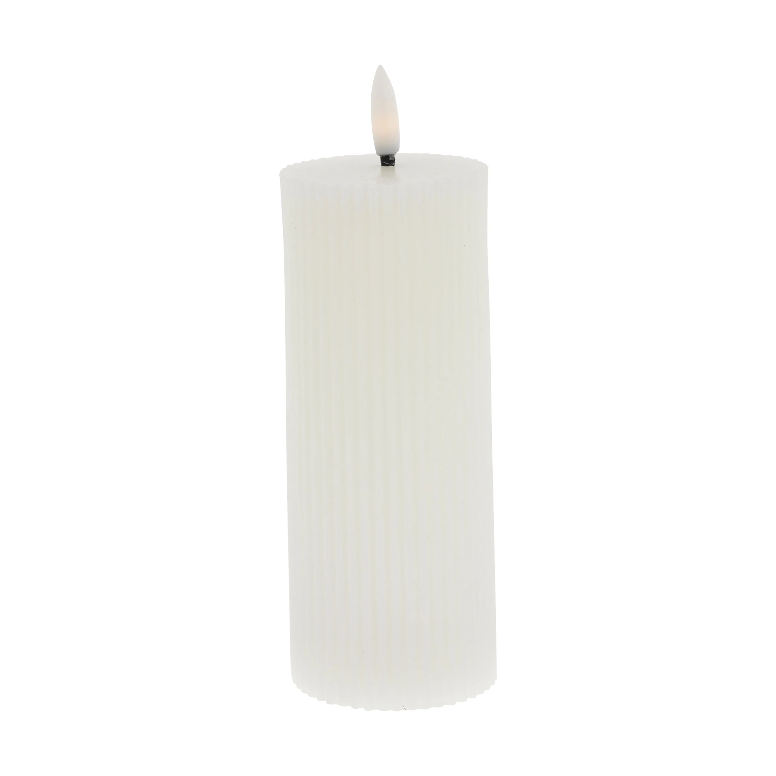 Lene Bjerre LED-lys Lillia LED Bloklys i hvid, H15 x Ø6 cm, 1