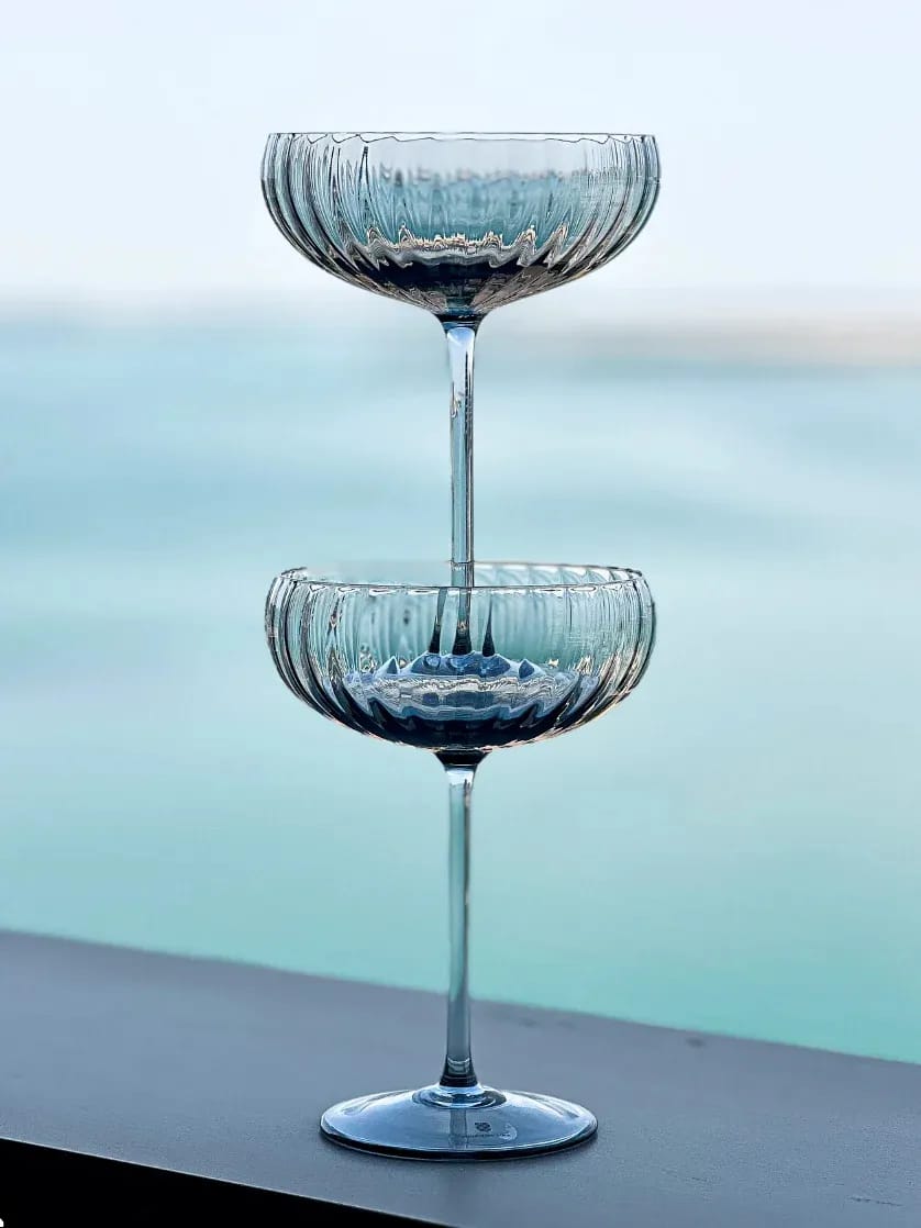 Anna von Lipa Champagneglas Lyon Champagneglas i Blå, 3