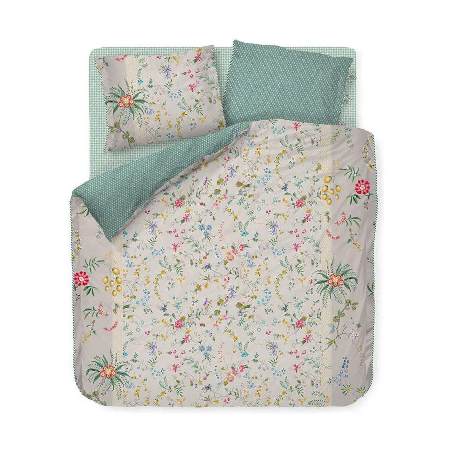 PIP Studio Sengetøj Sengetøj - Petite Fleur i Khaki, B140 x L220 cm, 1