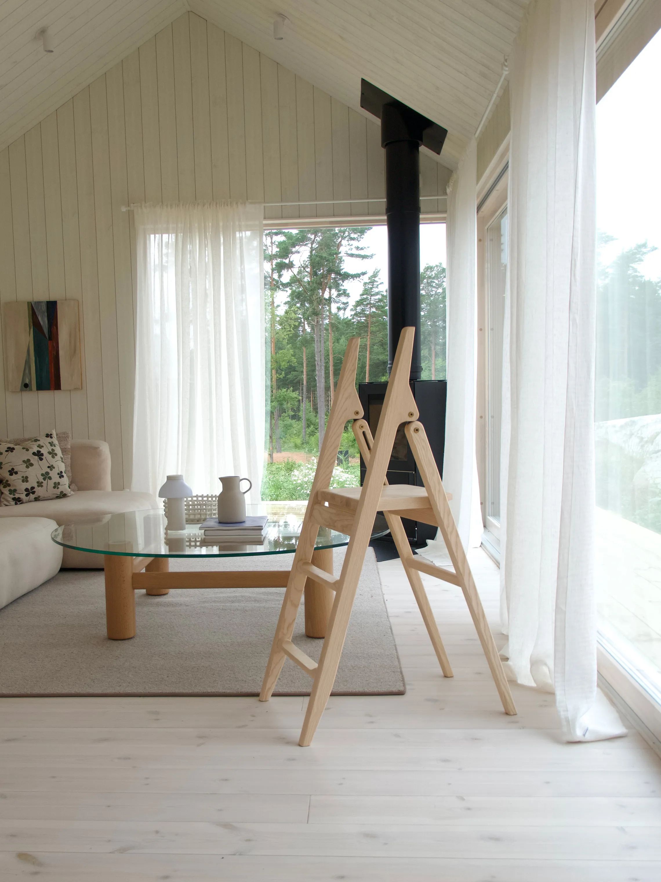Svanefors Gardiner og gardinstænger Diana Gardin - 2 stk. i Offwhite, H280 x B140 cm, 4