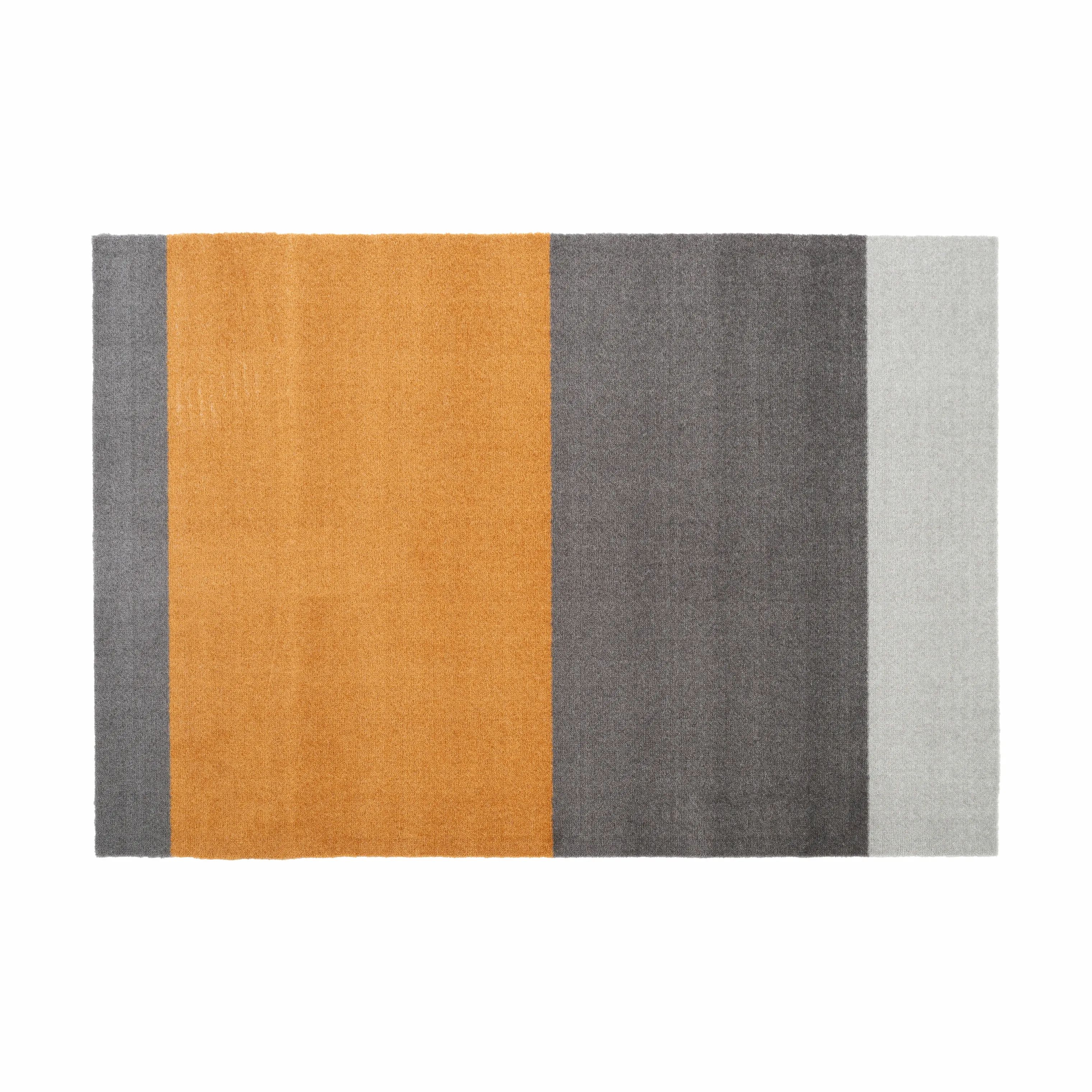 Tica Copenhagen Gulvtæpper Stripes Horisontal Gulvtæppe i Grå/steelgrey/dijon, B90 x L130 cm, 1