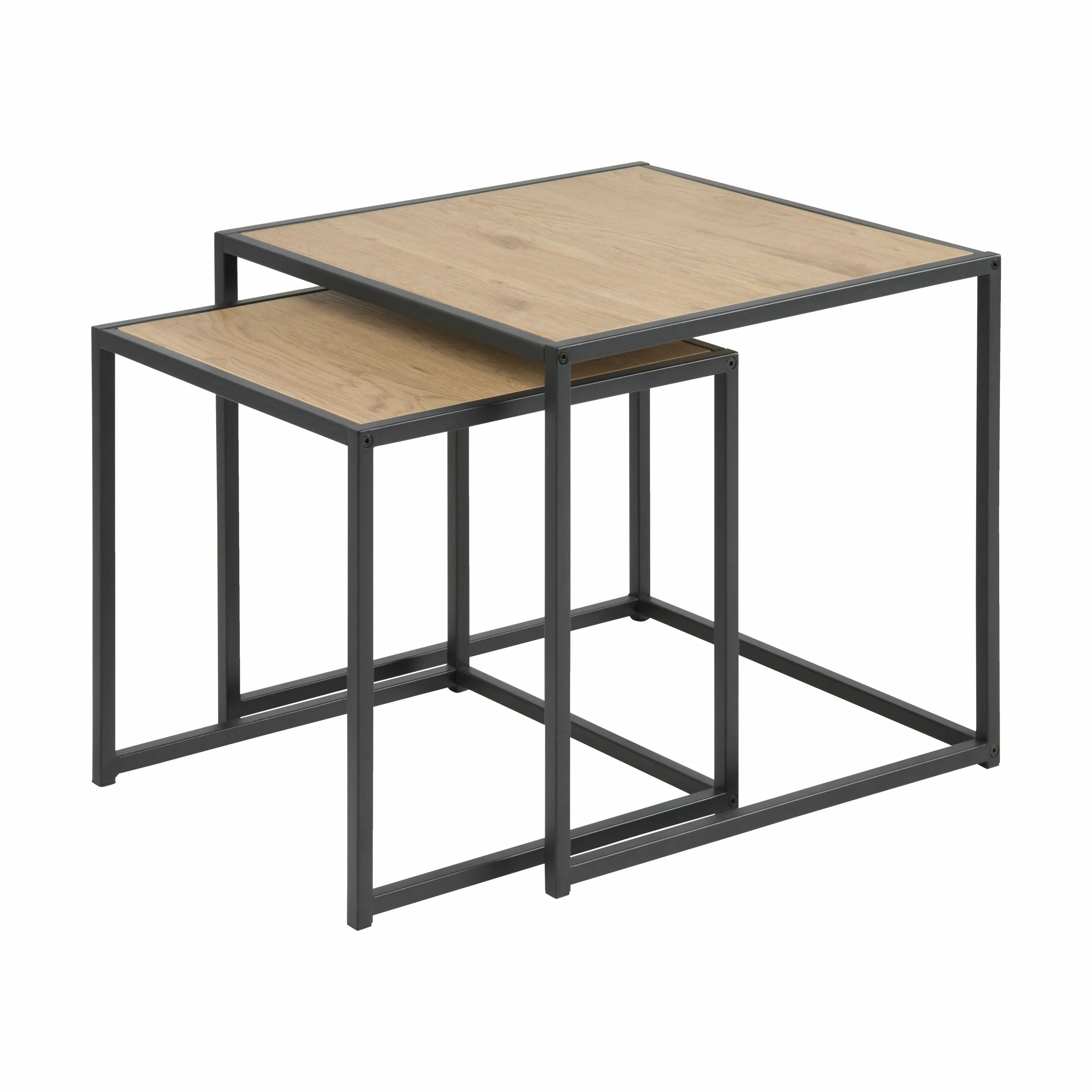 CASA Living Sideborde Seaford Indskudsbord i vild eg/mat sort, 1