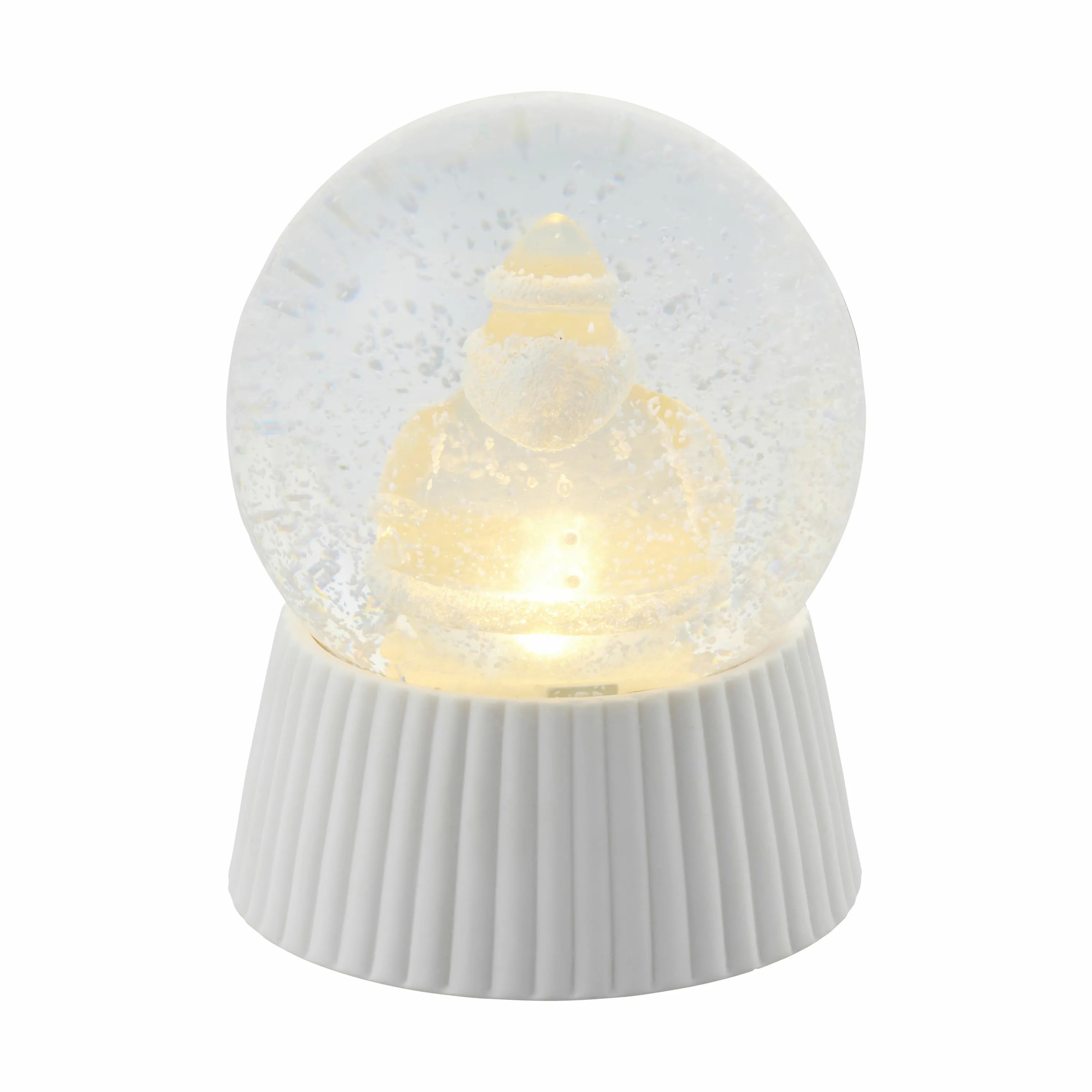 Sirius Lysdekoration Rystekugle m. LED-lys - Santa i White Santa, 1