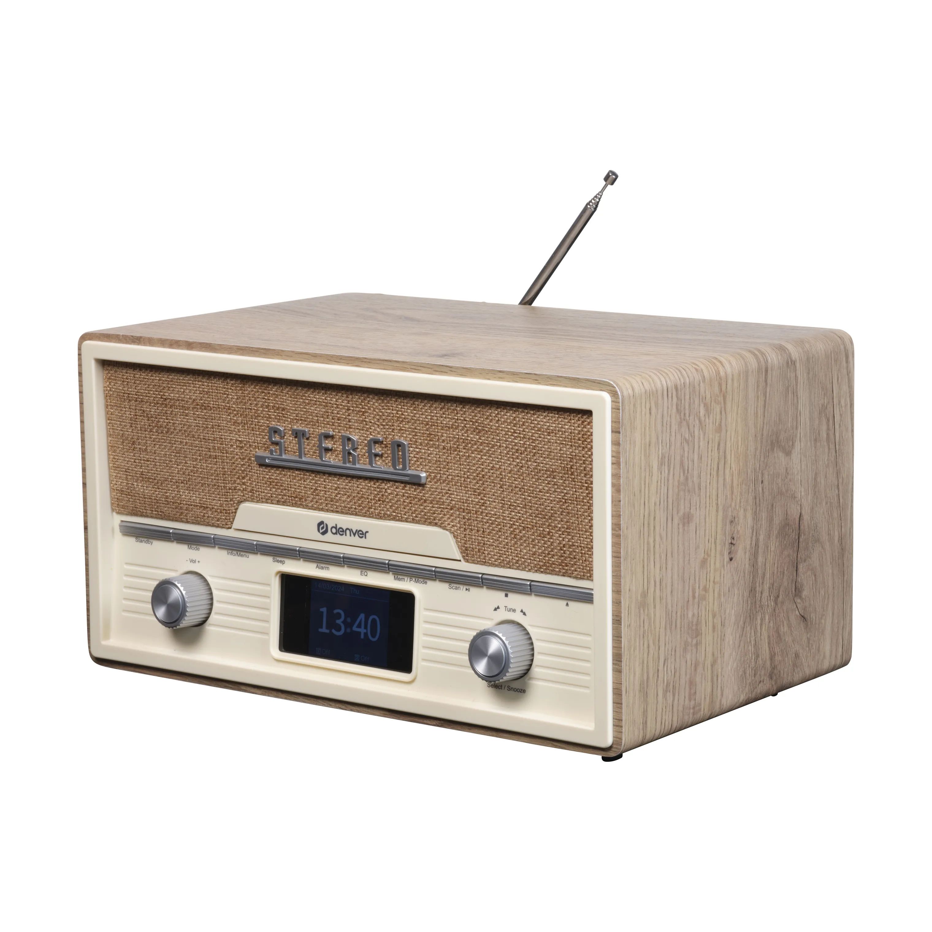 Denver Højtalere Retro Anlæg MDA-525LW i Natur, 3