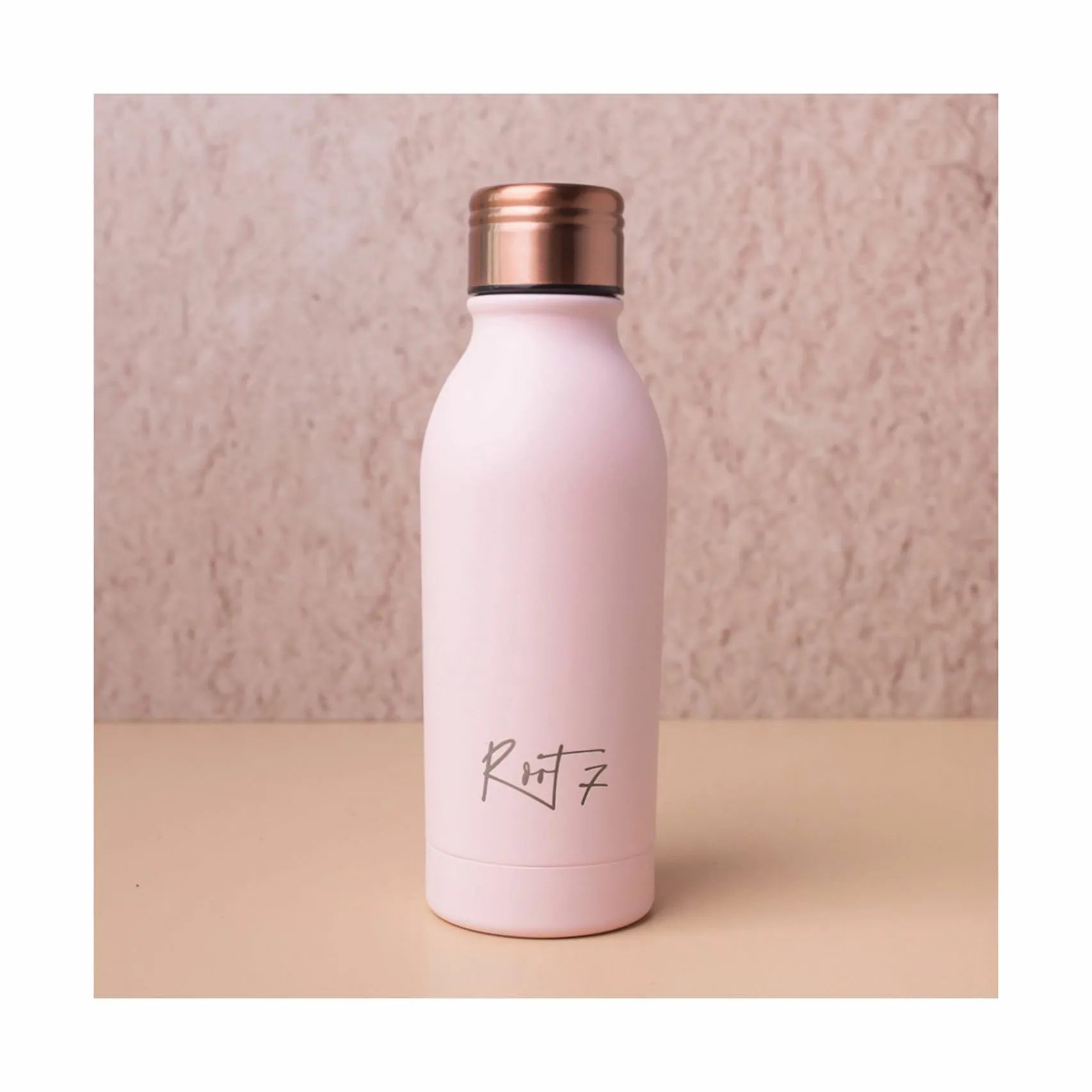 Root7 Drikkedunke OneBottle Termo Drikkedunk i Millennial Pink Powder, 350 ml, 2