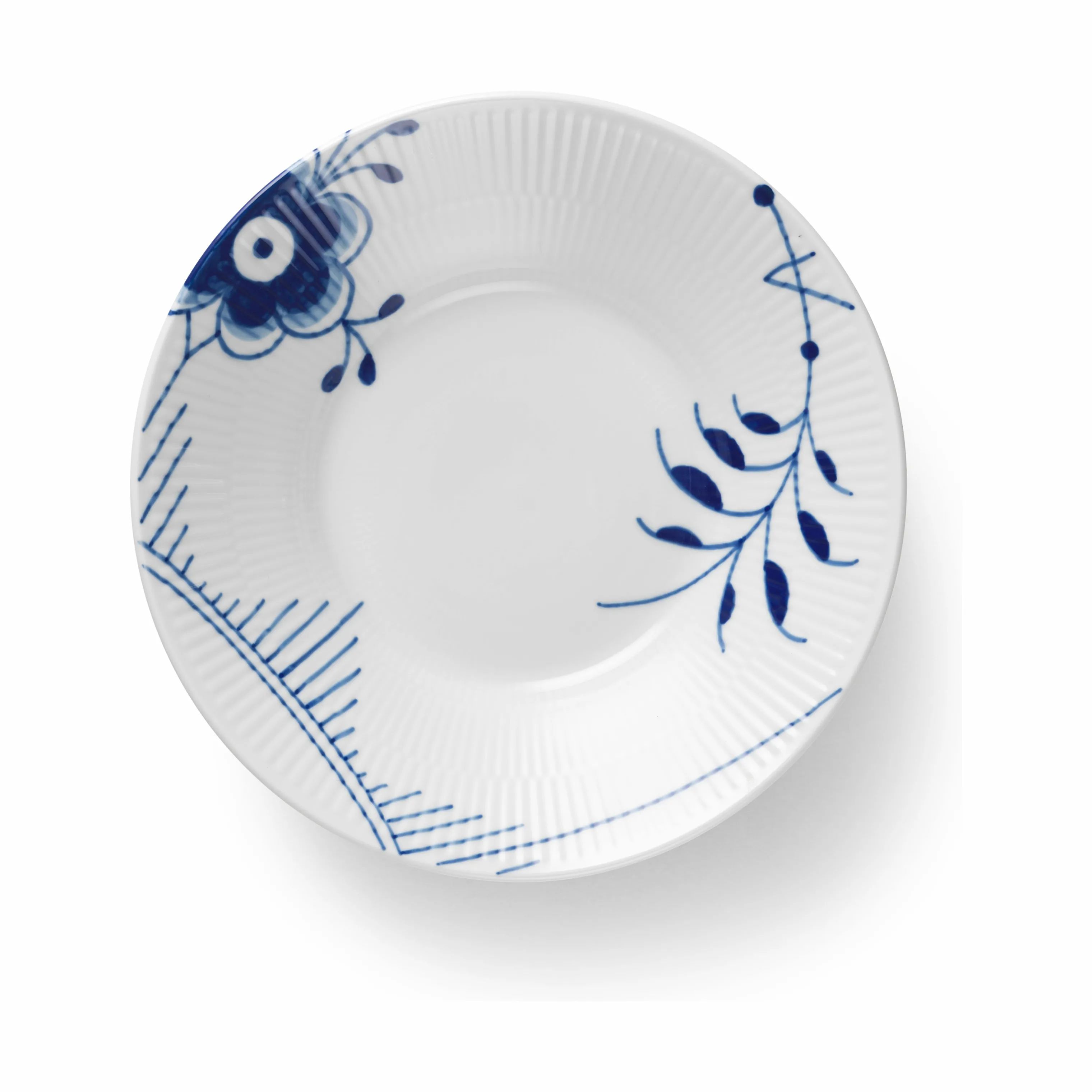 Royal Copenhagen Dybe tallerkener Blå Mega Riflet Dyb Tallerken i 21 cm, 1