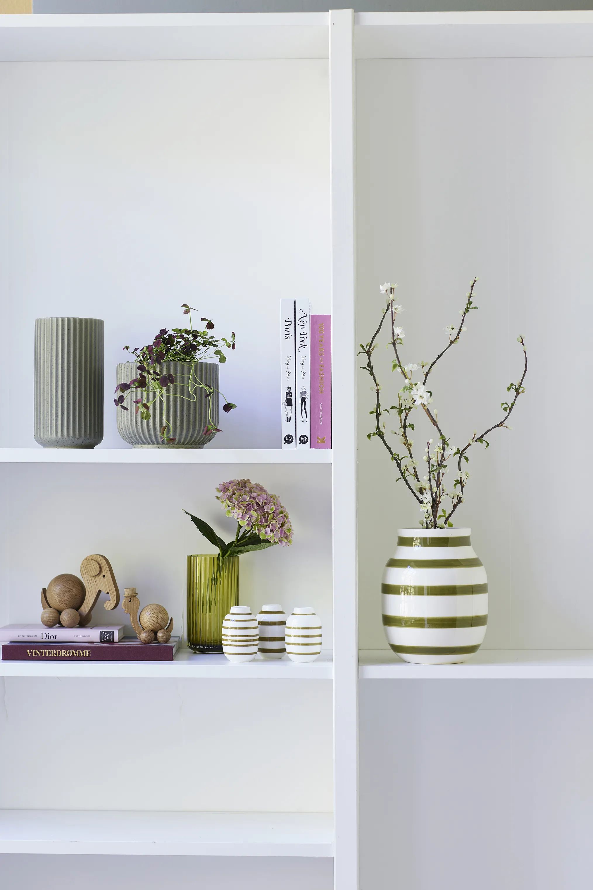 Lyngby Porcelæn Vaser Vase i Grøn, 2