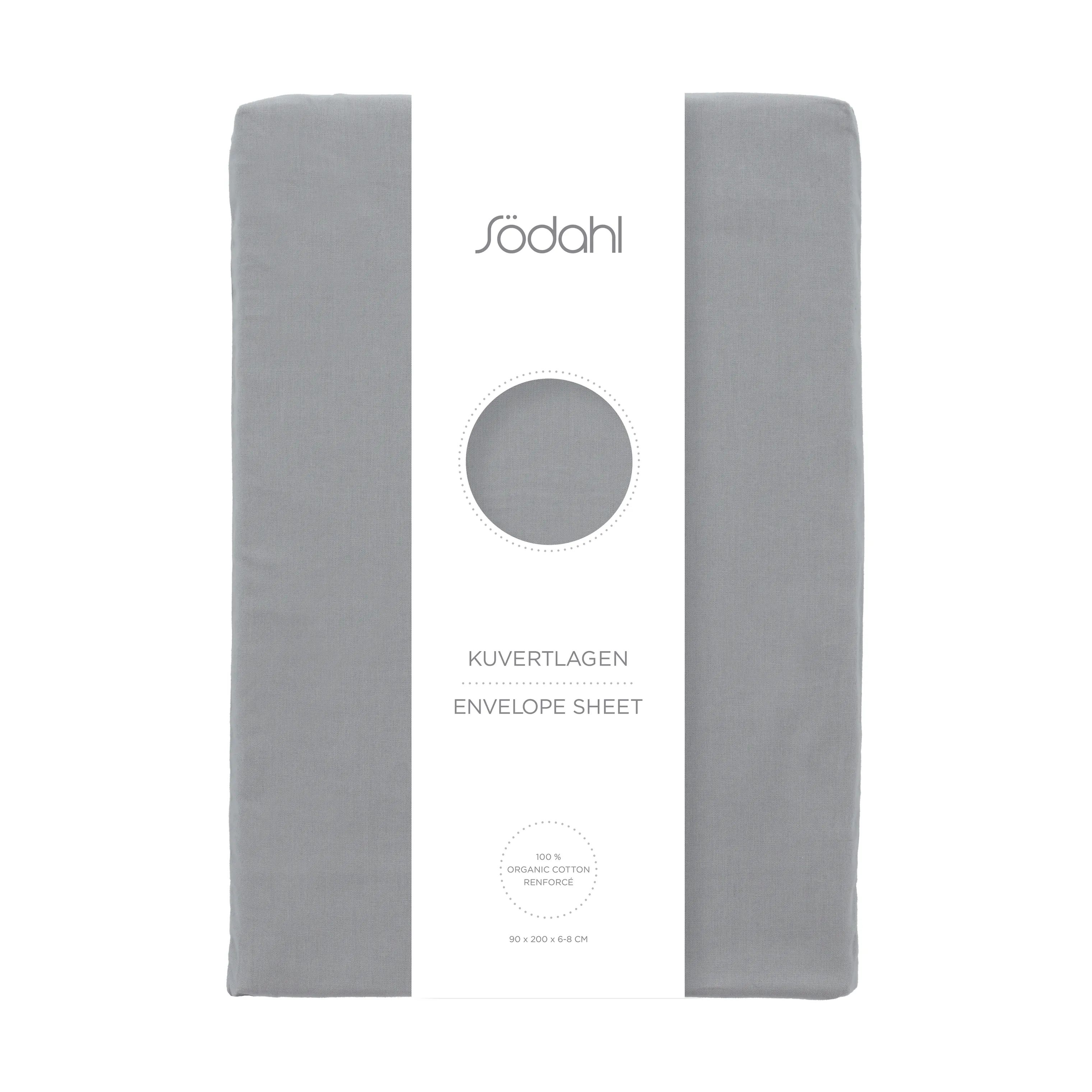 Södahl Lagner Organic Calm Kuvertlagen i Grå, B90 x L200 cm, 1