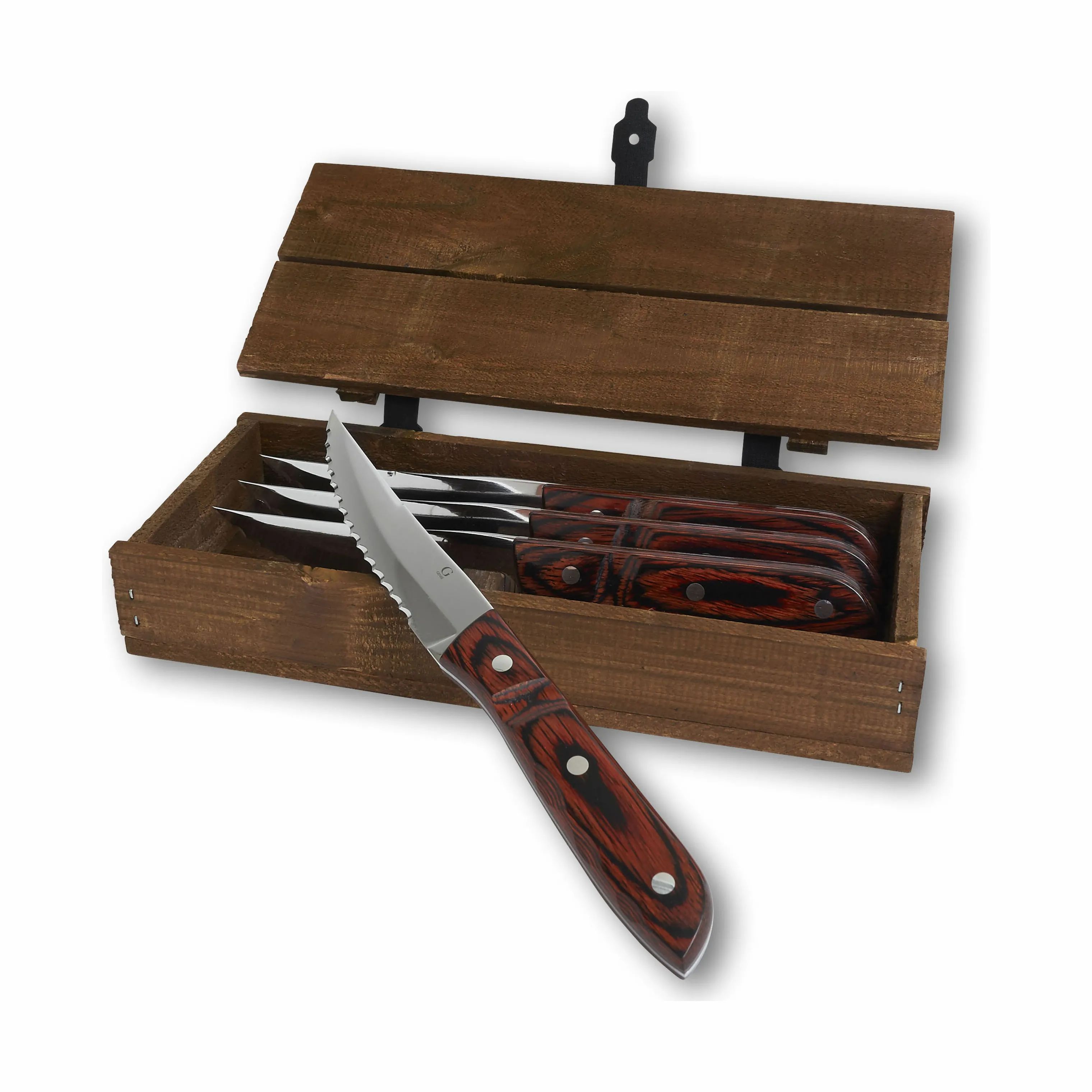 Gense Bestiksæt Old Farmer Classic XL Steakknive - 4 dele i Brun/stål, 4 stk., 3