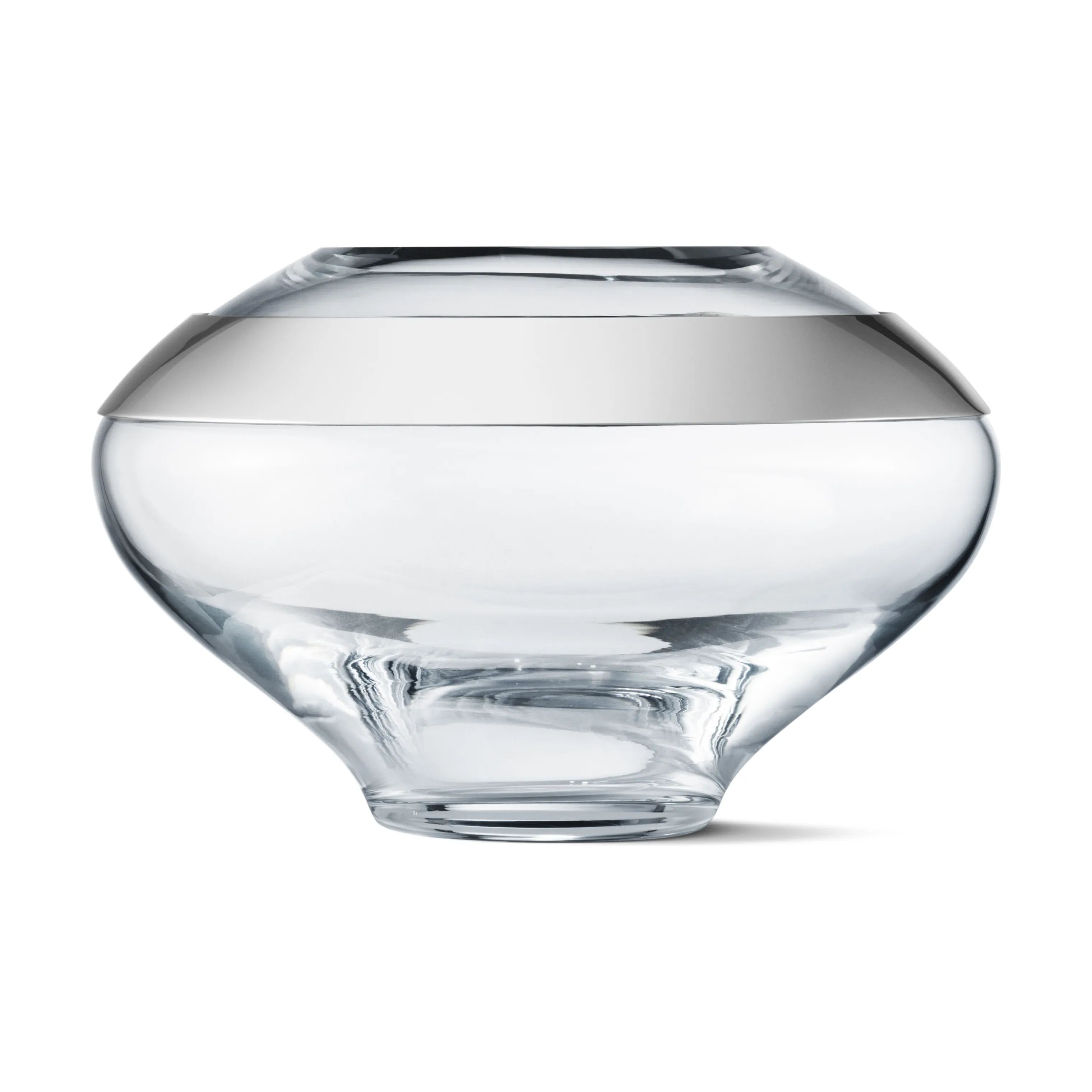Georg Jensen Vaser Duo Rund Vase - Lille i Glas, 11 cm, 1