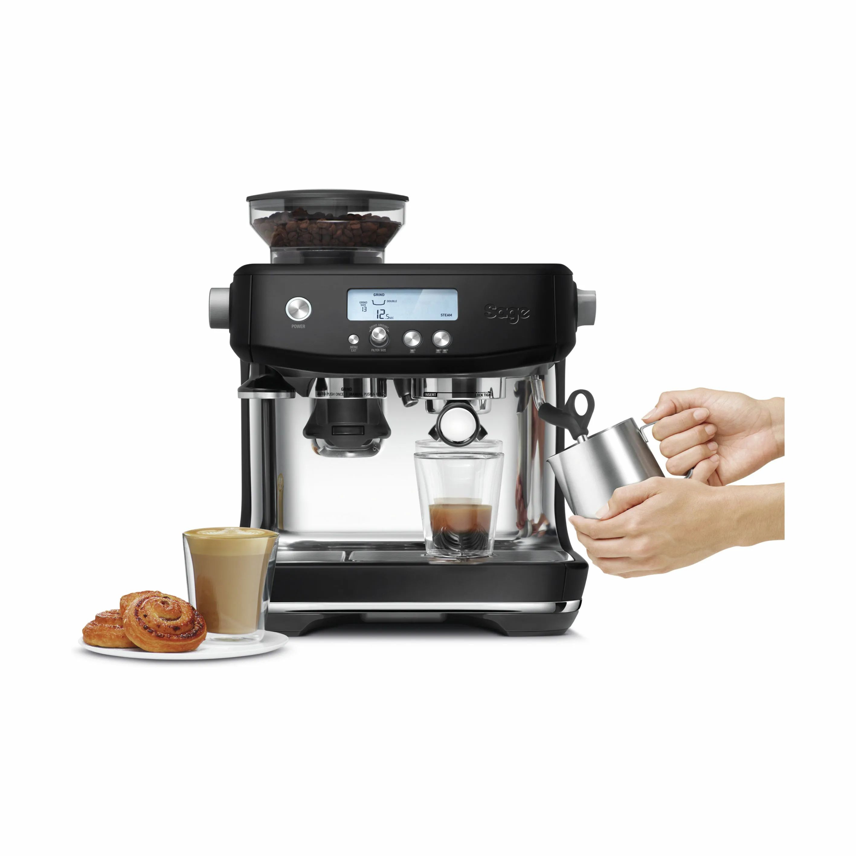 Sage Espressomaskiner Barista Pro Espressomaskine i Black Truffle, 3