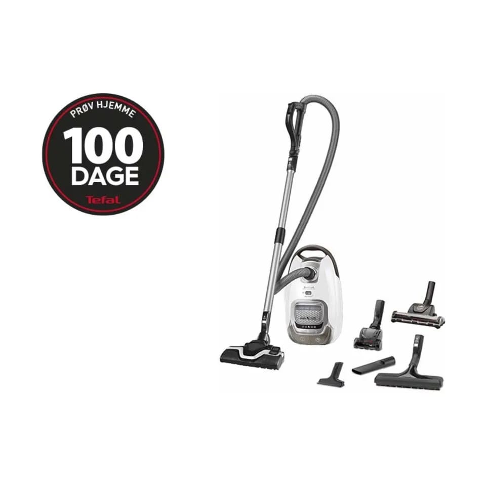 Tefal Støvsugere Silence Force Total Clean Animal Støvsuger i Hvid/sølv, 1