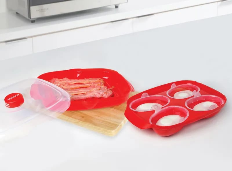 Sistema Øvrigt køkkengrej Microwave Køkkentilbehør - 2-pak i Rød, 3