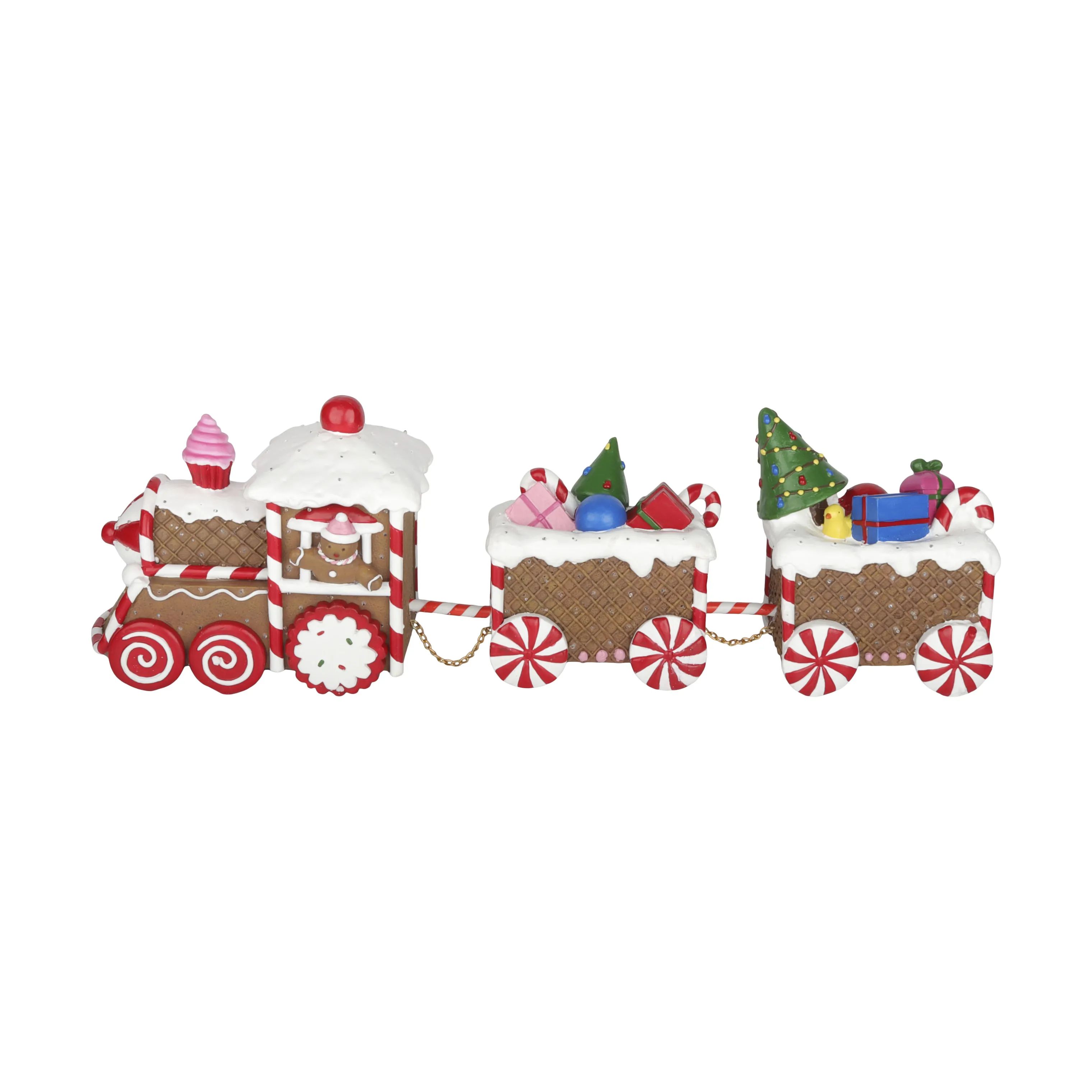Casa Christmas Julefigurer LED Honningkagetog i Lysebrun/hvid, 1