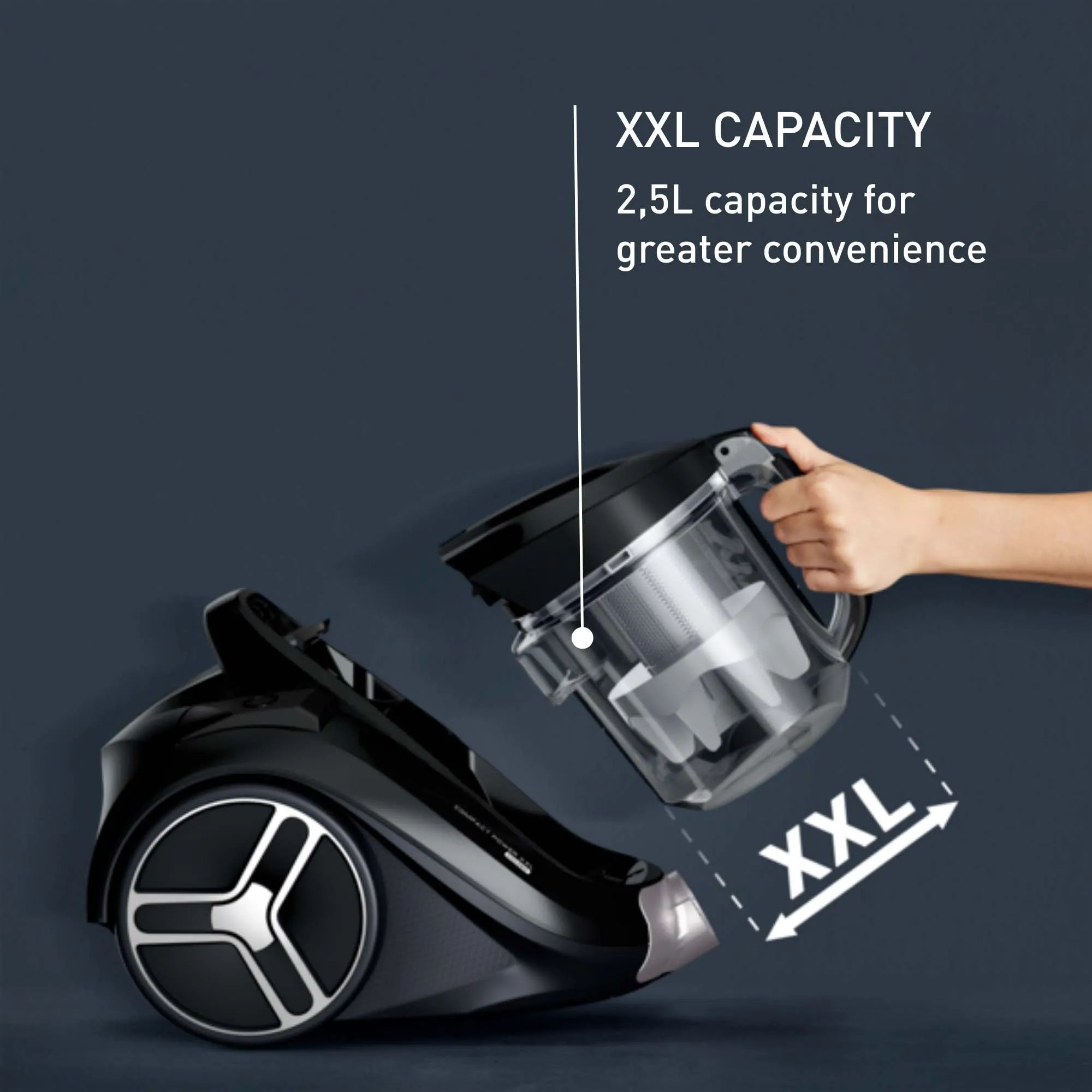 Tefal Støvsugere Compact Power XXL Cyclonic Støvsuger i Sort/sølv, 2