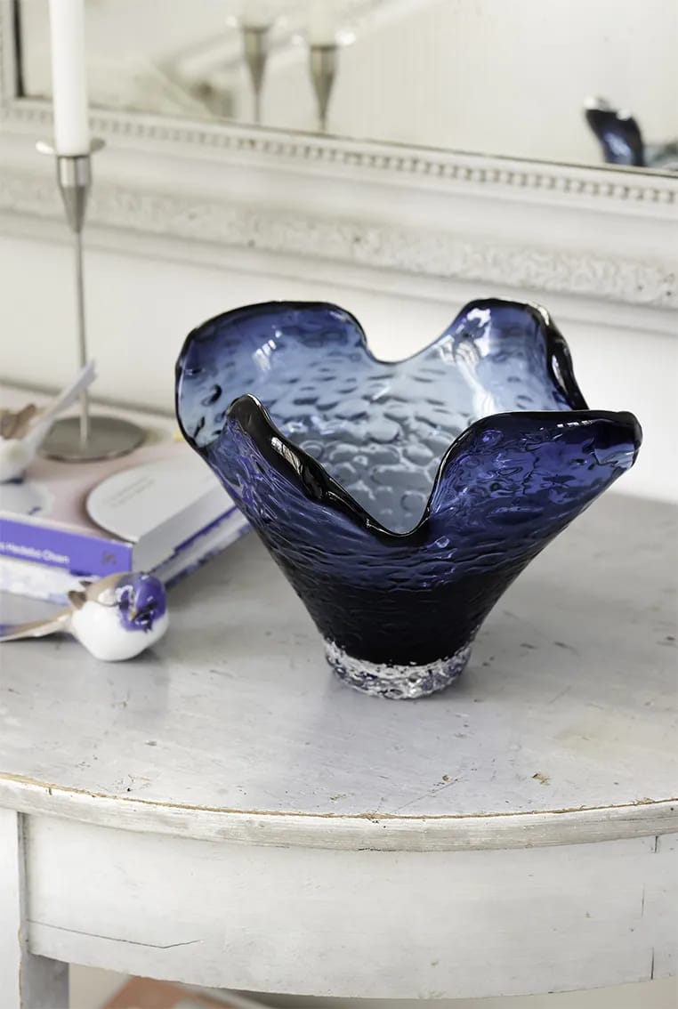 CASA Living Vaser Flower Glasskål i Blå, 2