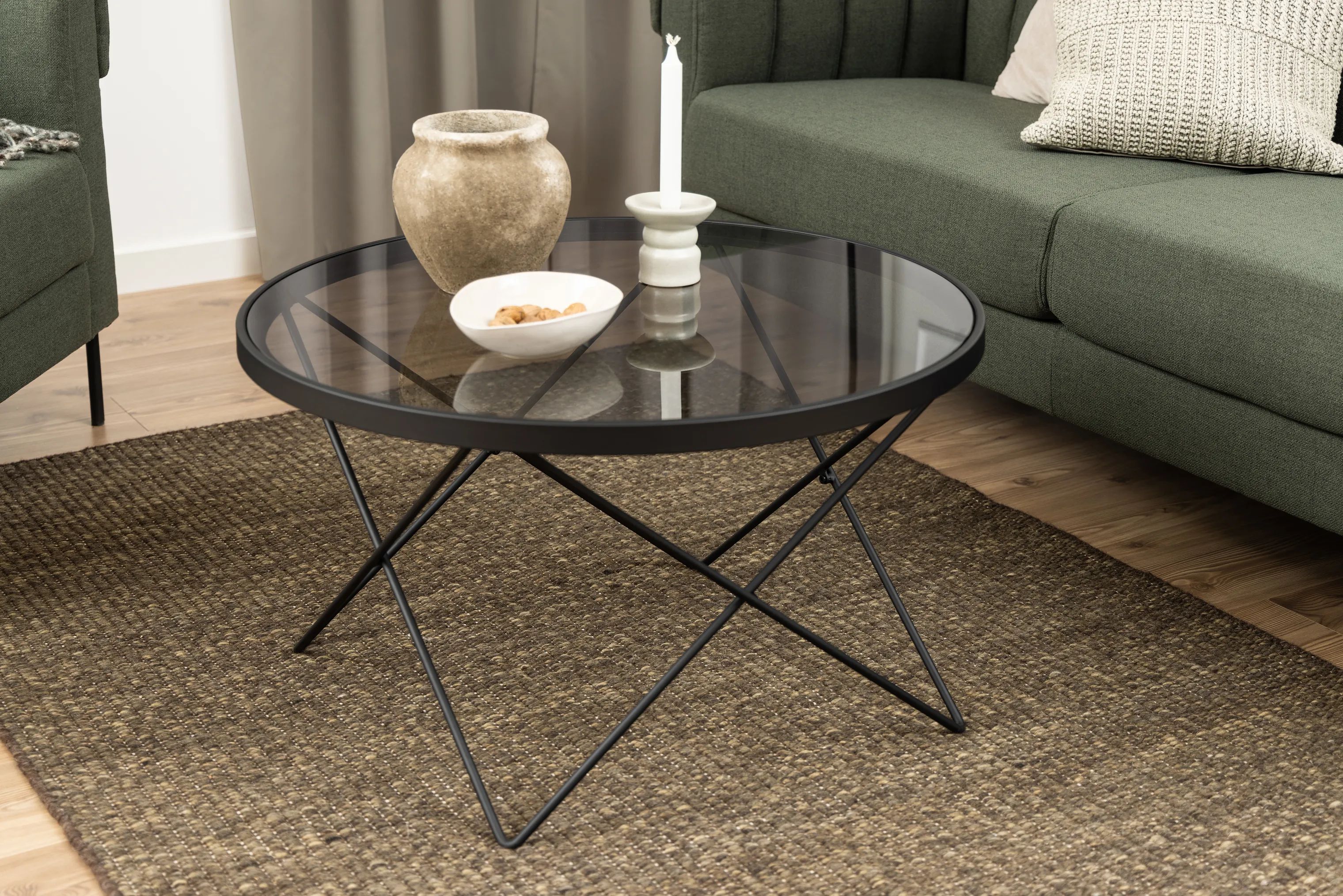 CASA Living Sofaborde Cuxton Sofabord i Grå/mat sort, 3