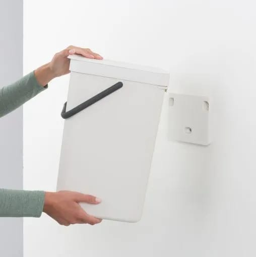 Brabantia Spande uden pedal Sort & Go Affaldsspand i Grå, 16 L, 2