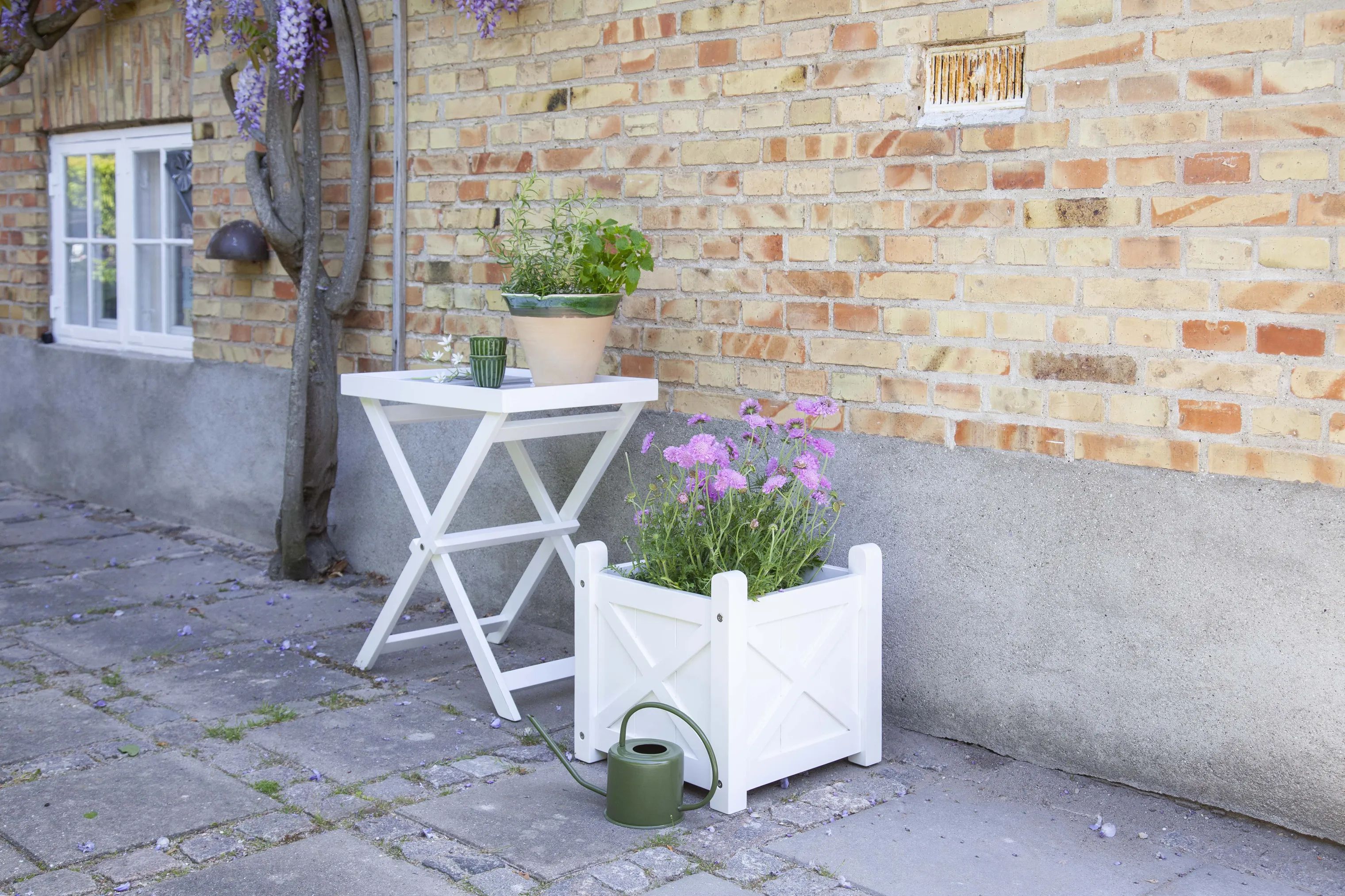 cinas Plantekrukker Rosenborg Plantekasse i Hvid, 2