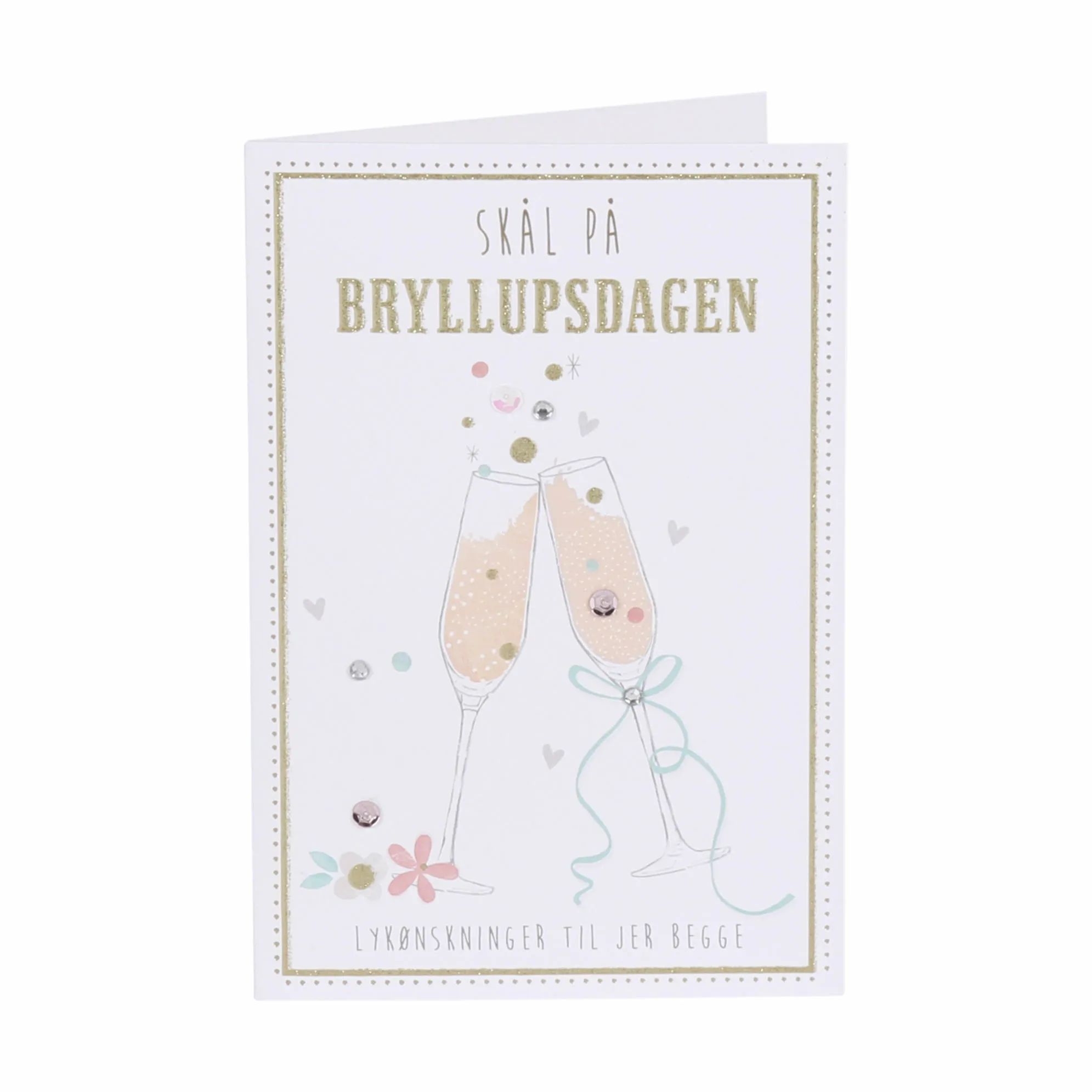 CASA Living Kort Kort Tillykke med Bryllupet i Lyserød, 1