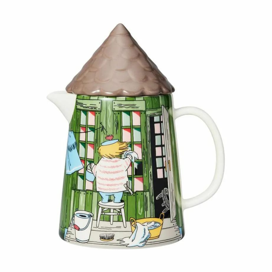 Moomin Arabia Serveringskander Moomin special Kande - Badehuset i Grøn, 1 L, 1