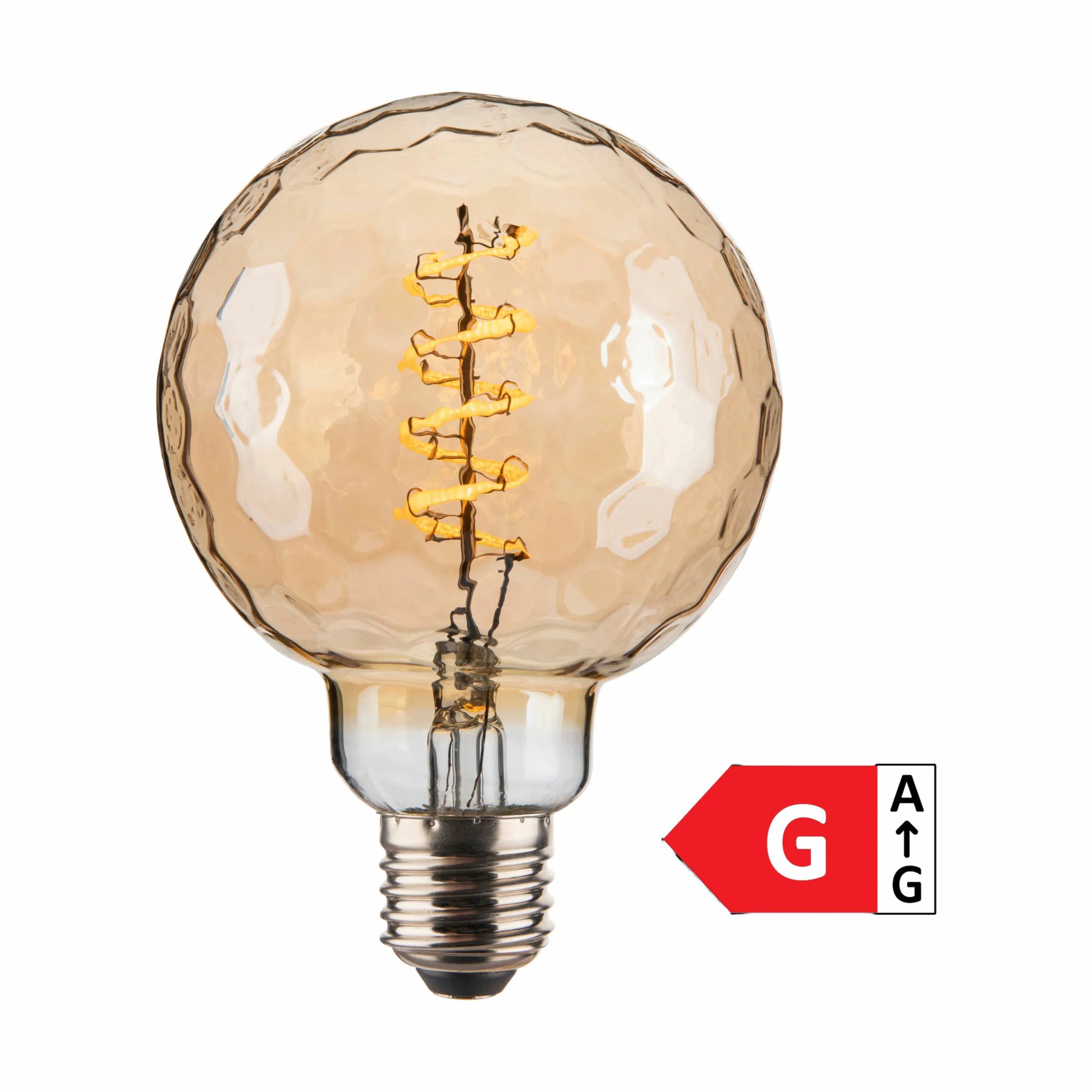 Halo Design LED-pærer Colors Geo Lyspære i Amber, 9,5 cm, 1