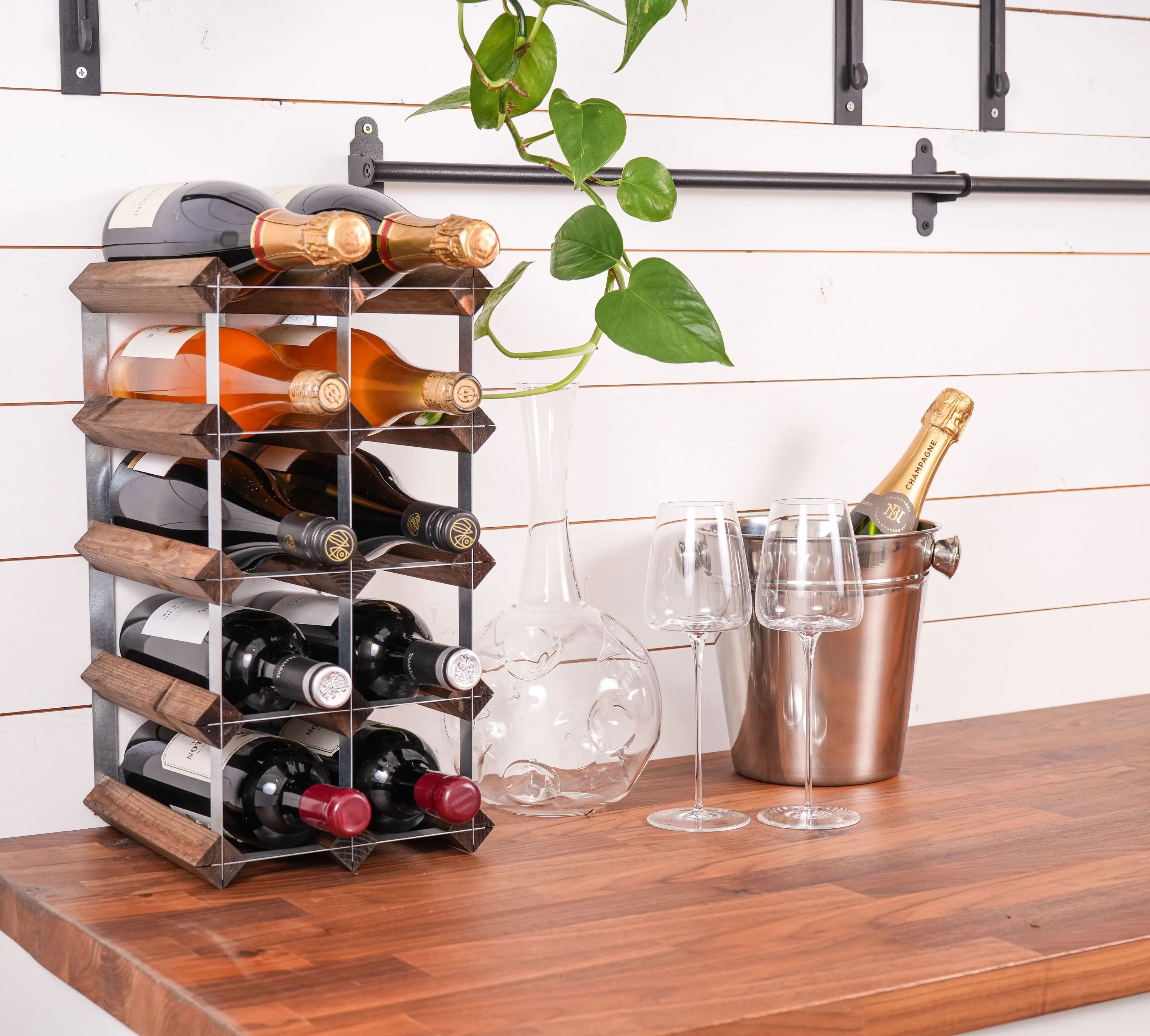 Traditional Wine Racks Vinreoler Vinreol i Mørk eg, 12 flasker, 2