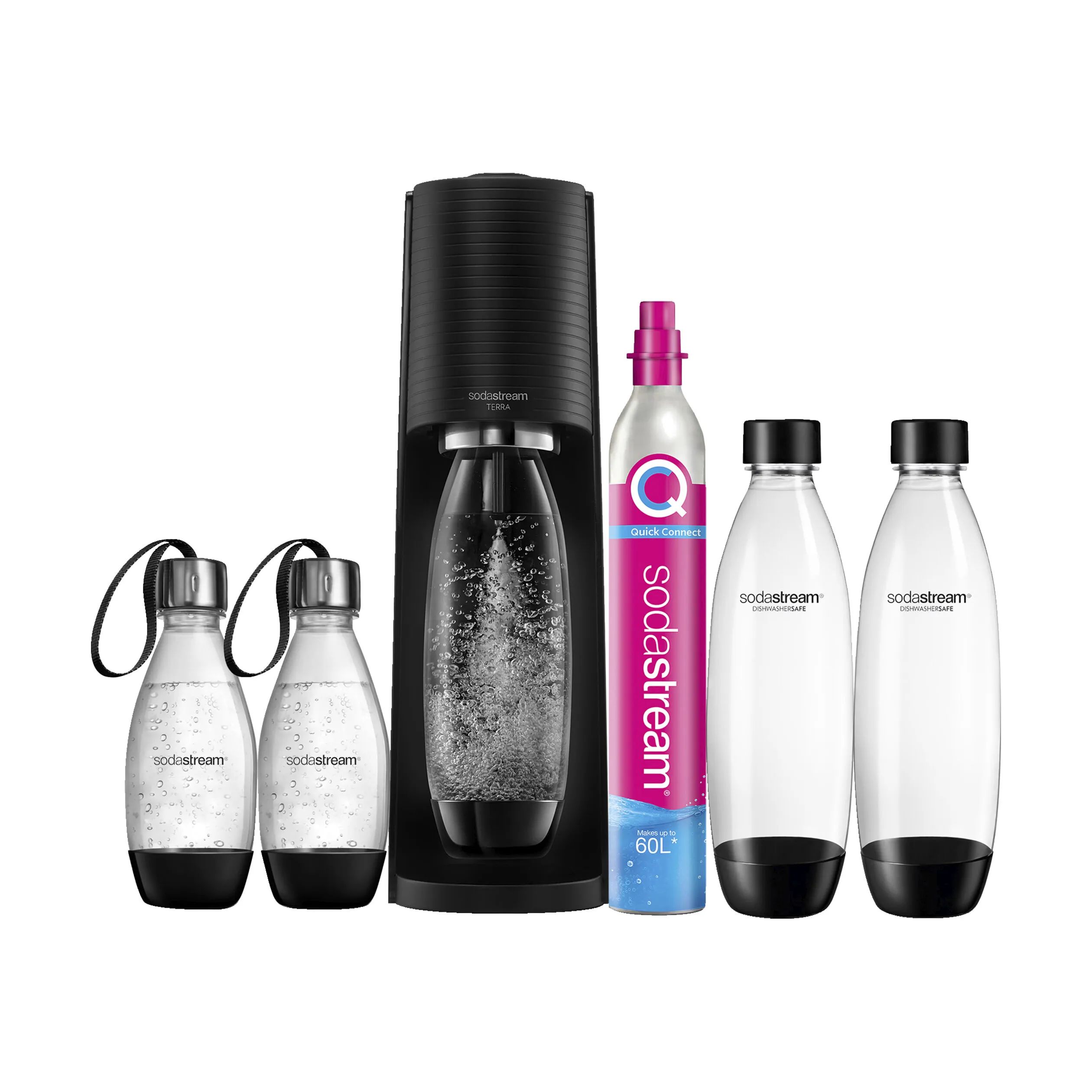 SodaStream Sodavandsmaskiner Terra Sodavandsmaskine Sampak i sort, 1