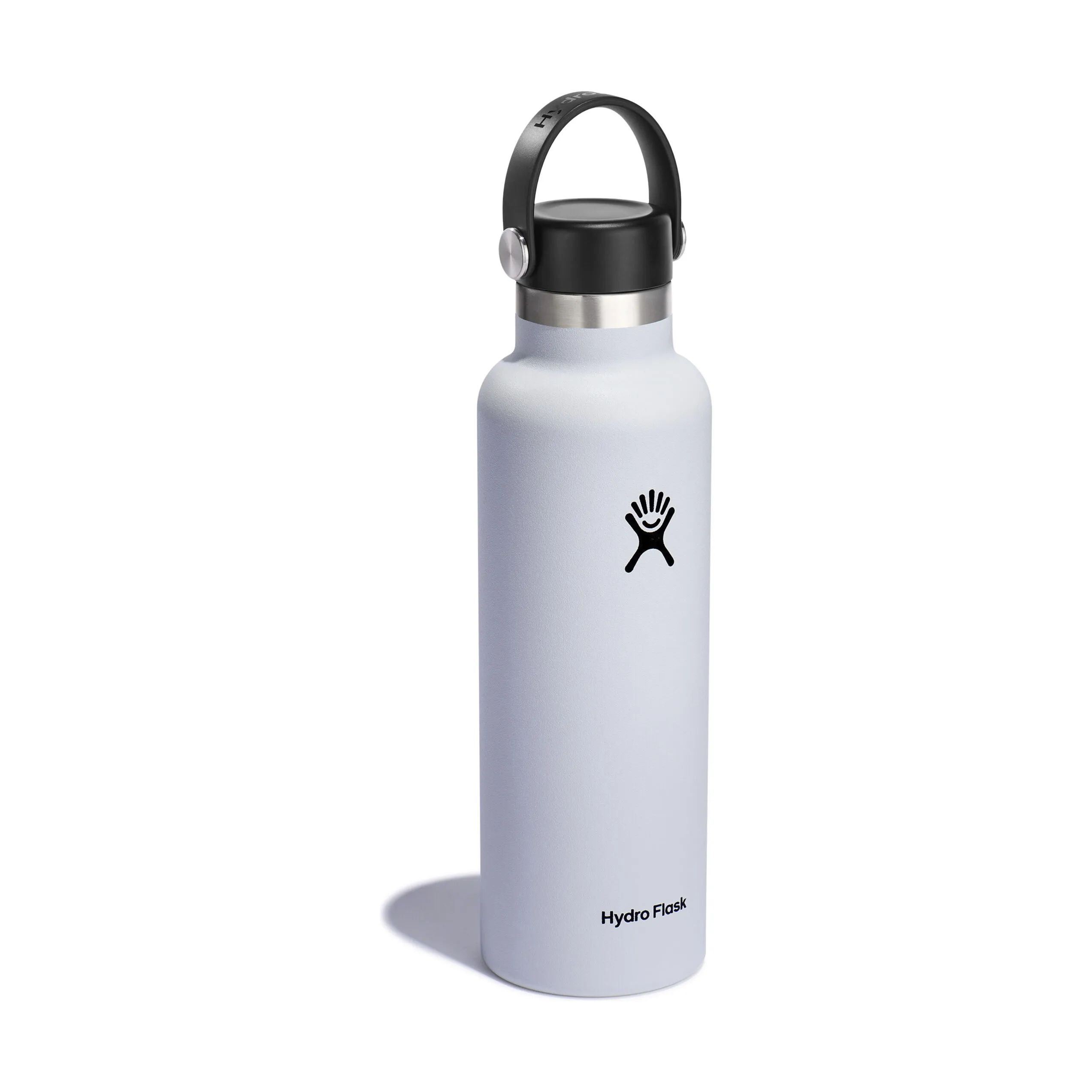 Hydro Flask To go kopper Standard Mouth Flex Termodrikkedunk i Hvid/stål/sort, 4