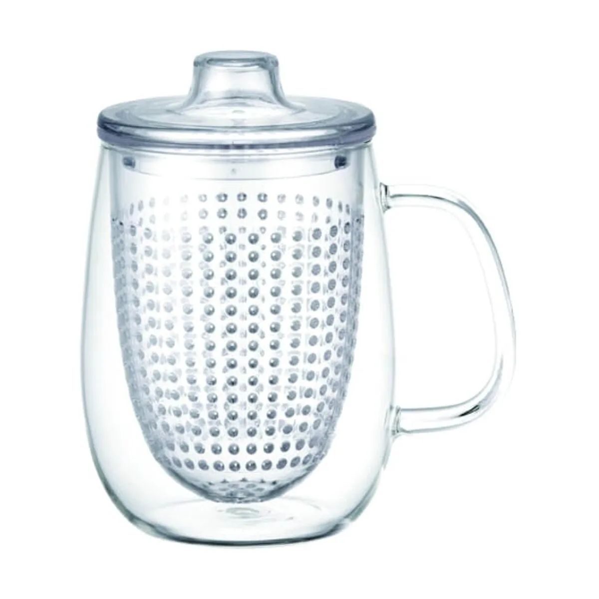 Bredemeijer Krus og kopper med hank Livorno Teglas med filter i Transparent, 3
