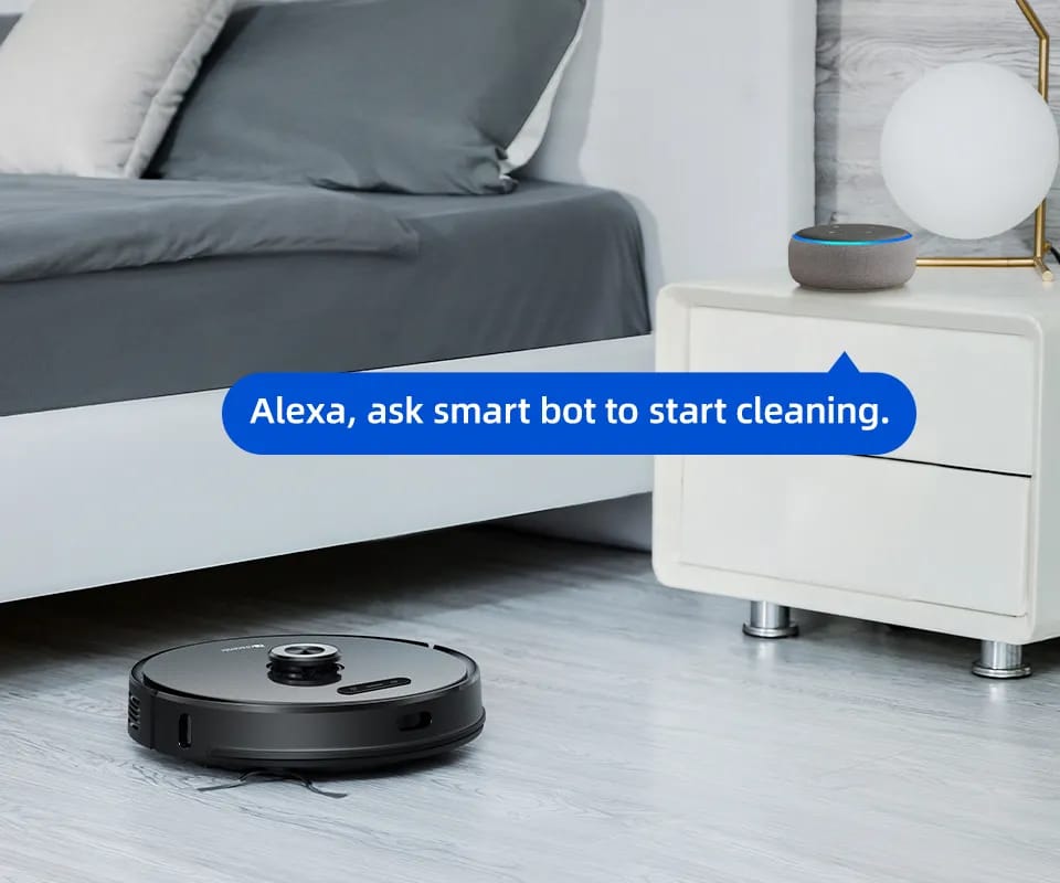 Proscenic Robotstøvsugere 2-i-1 Robot- og moppestøvsuger M8Pro i sort, 5