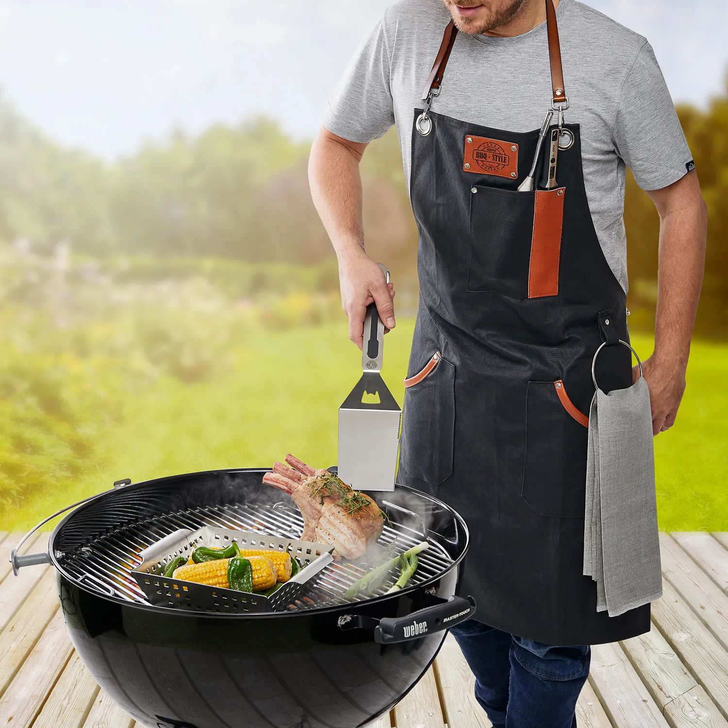 Gefu Forklæder Gefu Grill BBQ Forklæde i Sort, 2