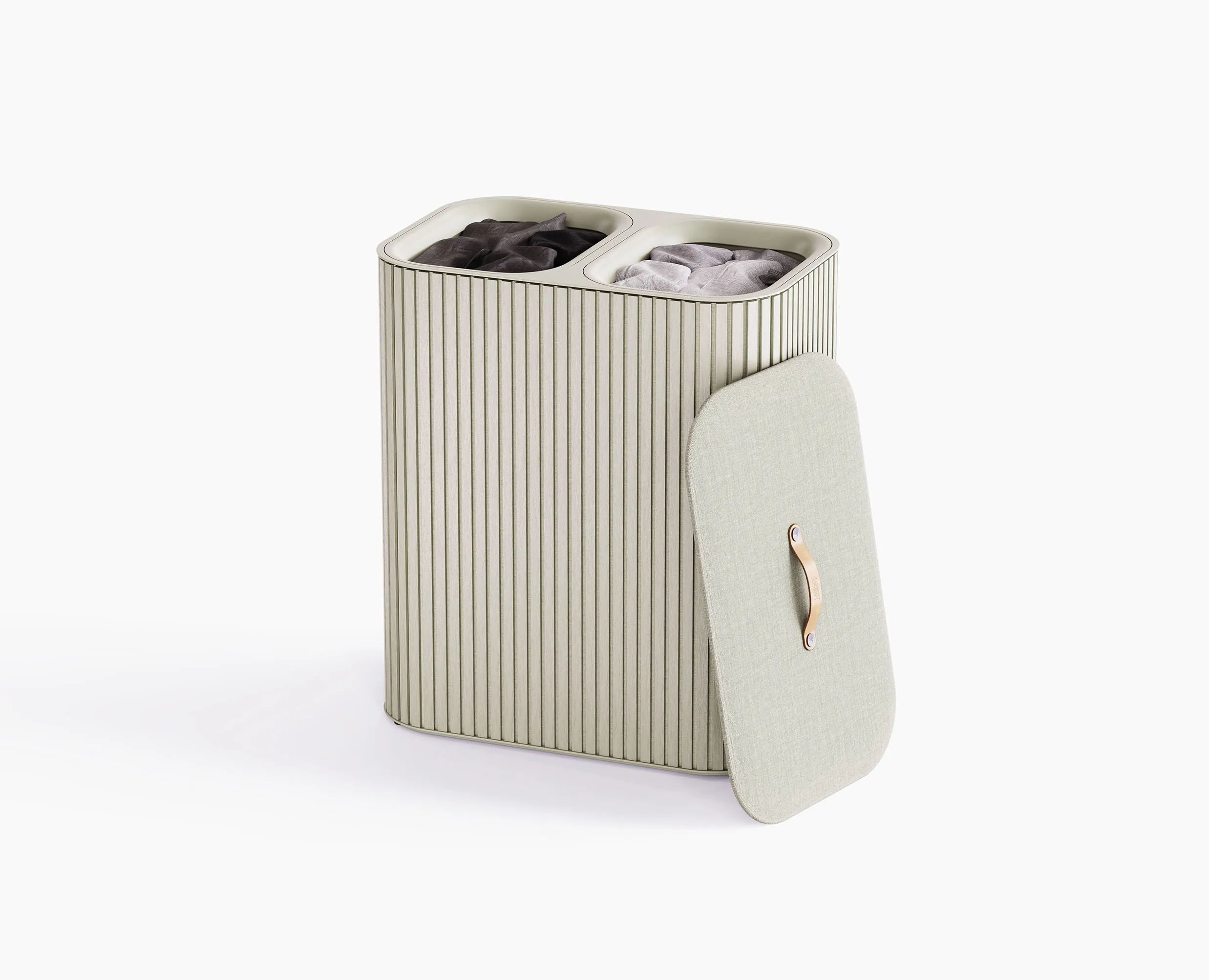 Joseph Joseph Vasketøjskurve Tota Luxe Vasketøjskurv i Beige, 2 rum, 1