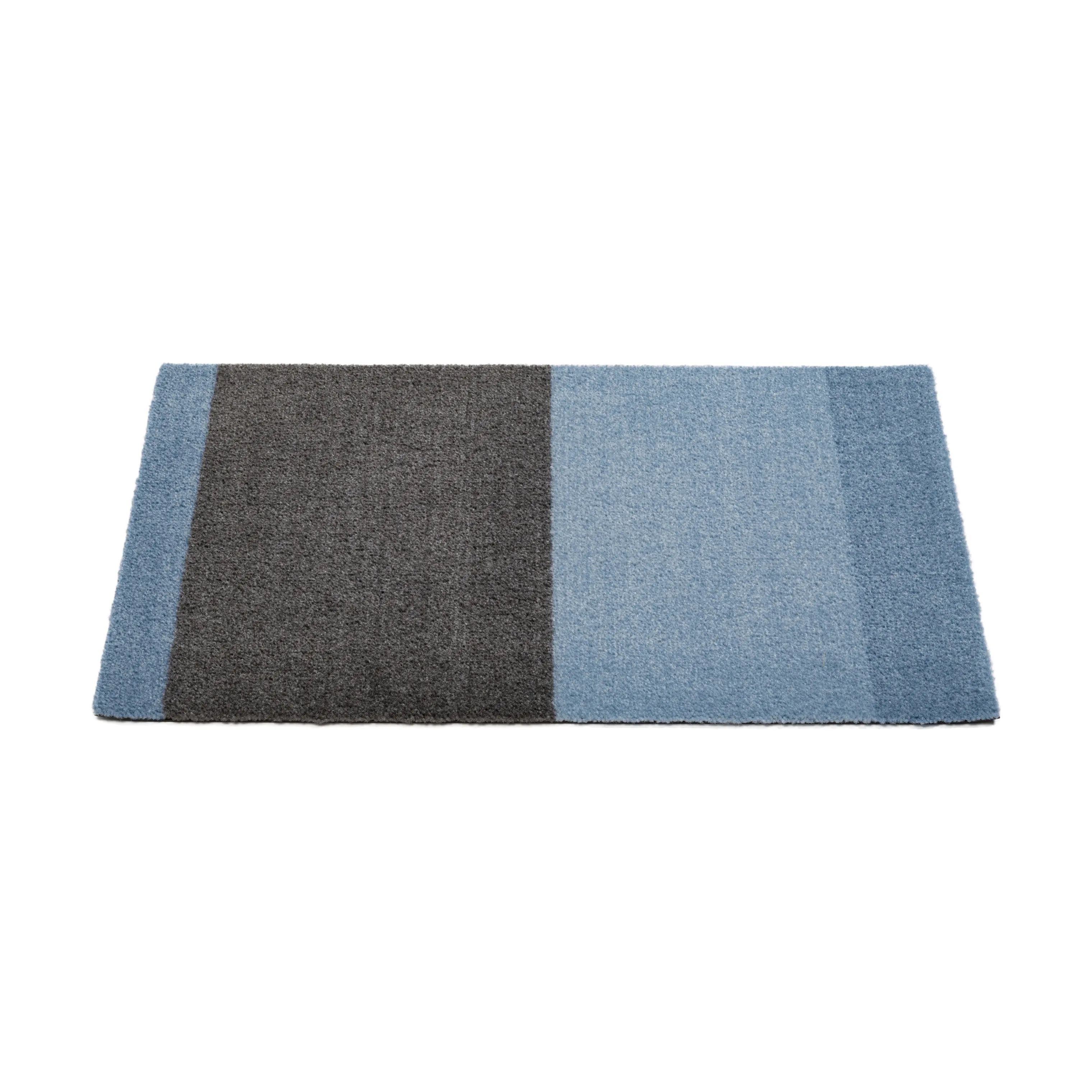 Tica Copenhagen Dørmåtter Stripes Horisontal Gulvmåtte i blå/steelgrey, B40 x L60 cm, 4