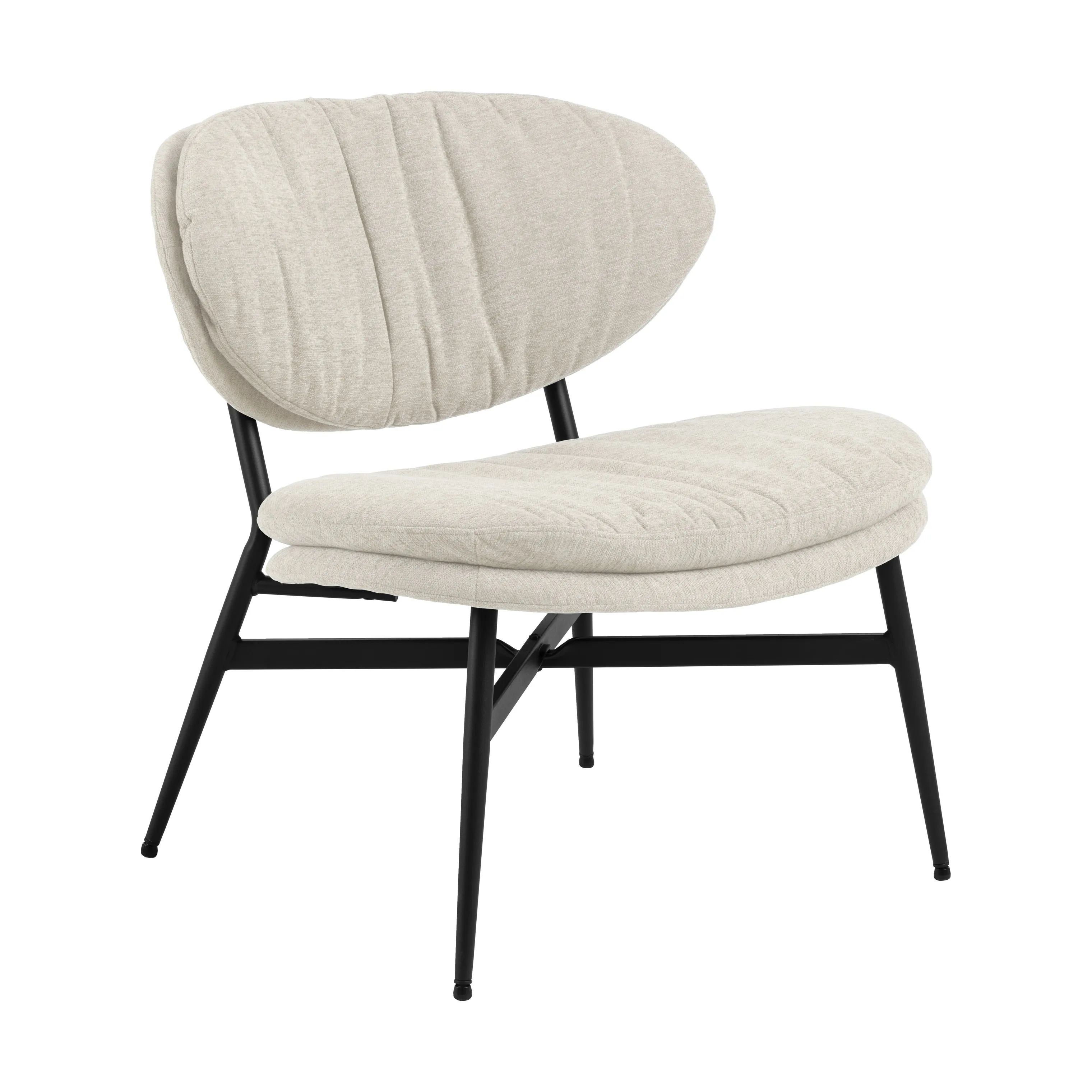 CASA Living Lænestole Burma Loungestol i beige / mat sort, 3