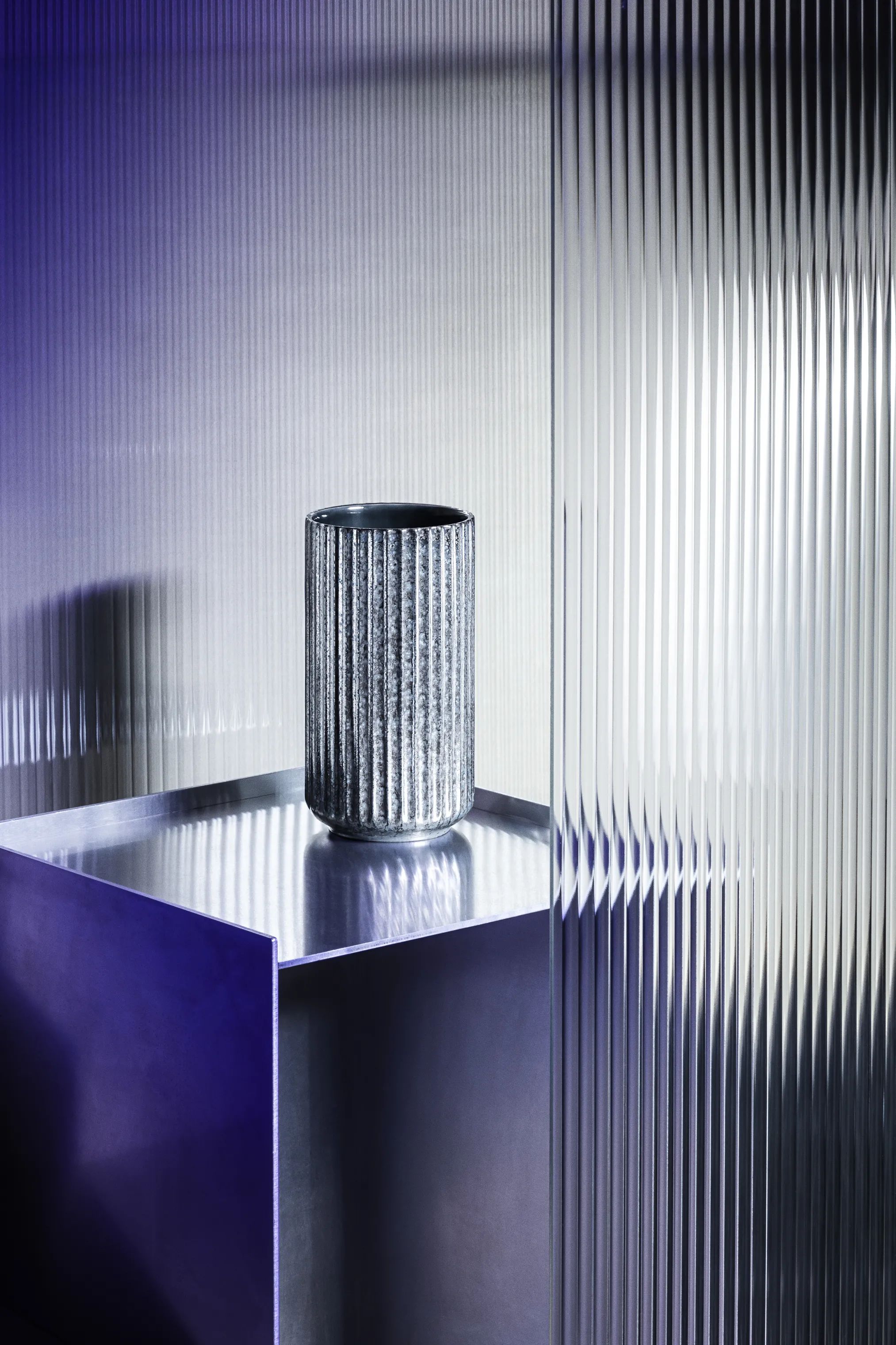 Lyngby Porcelæn Vaser Radiance Vase i Blå, 11 cm, 2