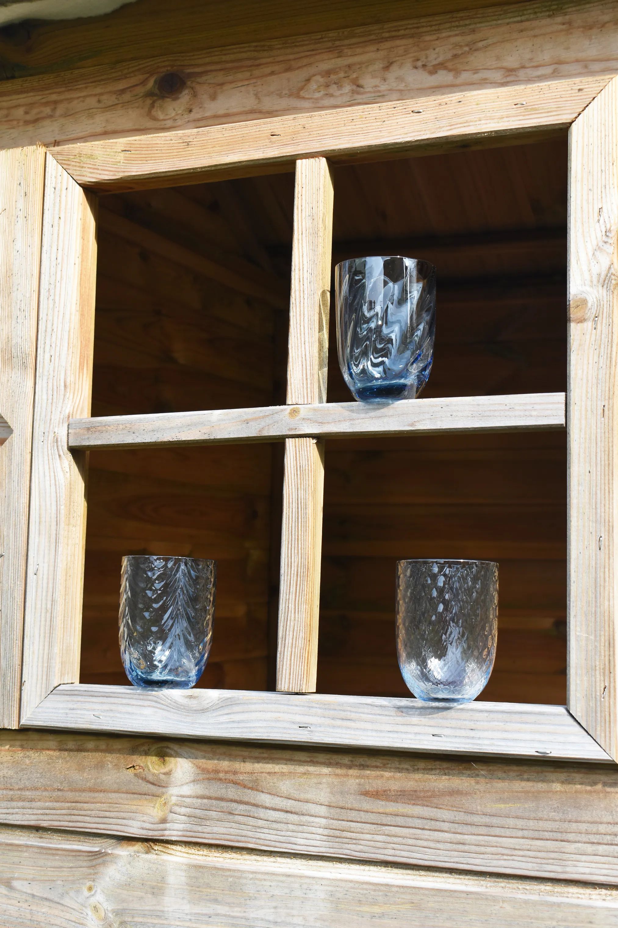 Anna von Lipa Vandglas Harlequin Vandglas i Blue smoke, 3