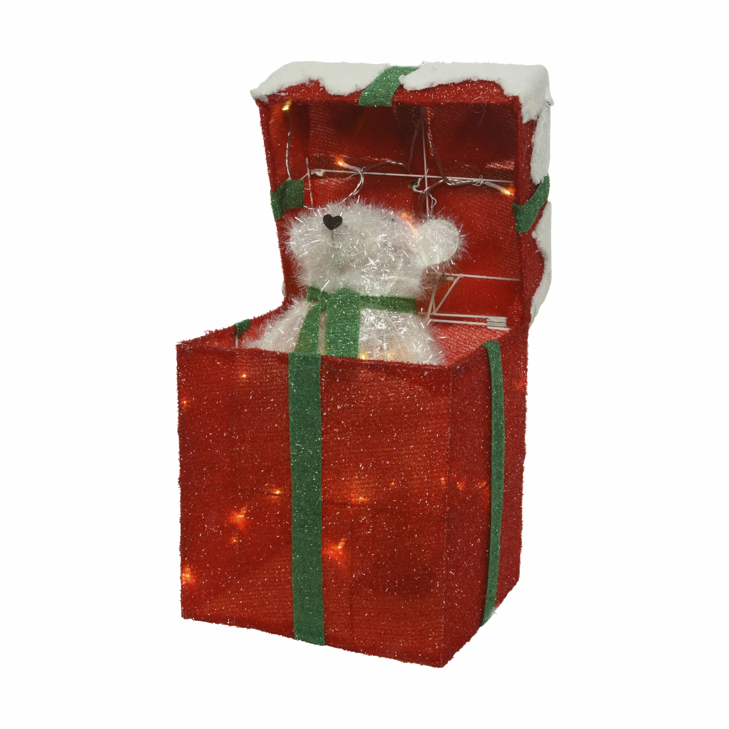 Casa Christmas Lysdekoration LED Isbjørn i gave i 45, 1