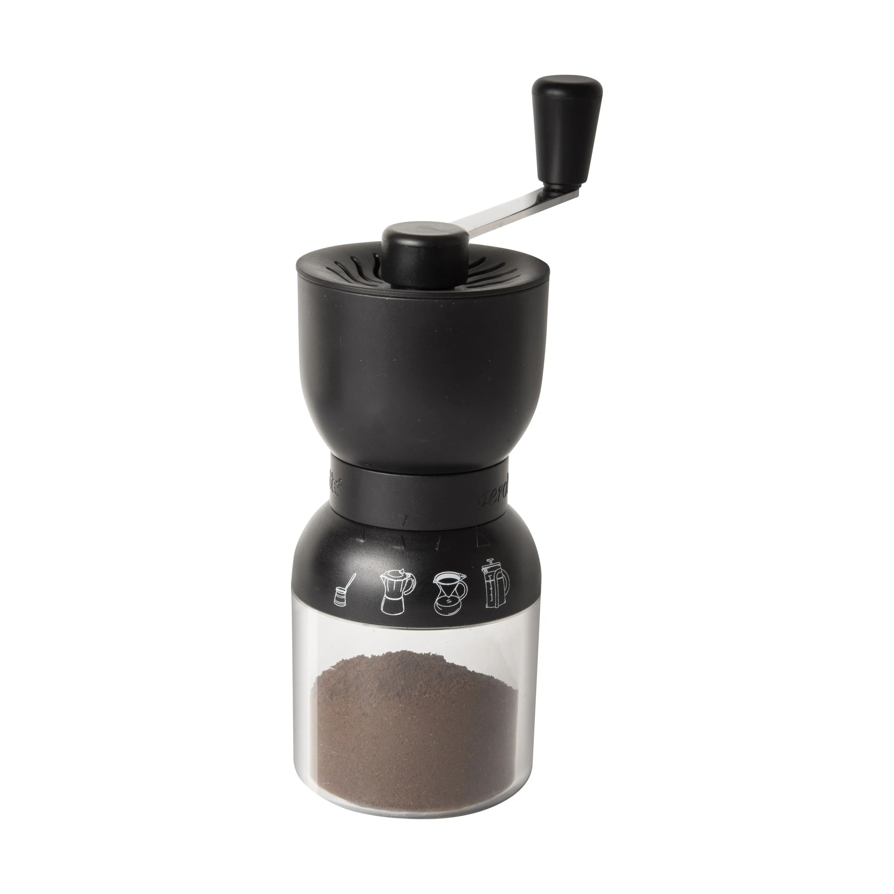 Aerolatte Kaffekværne Kaffemølle i Svart, silver, klar, 1