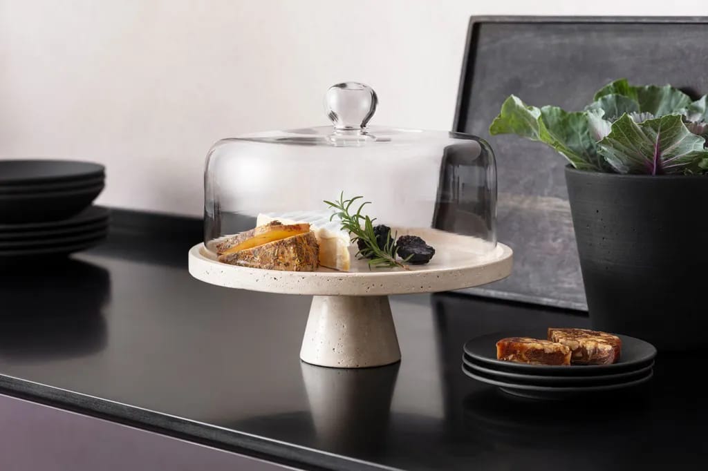 Villeroy & Boch Øvrigt køkkengrej Manufacture Travertine Låg til kagefad i Klar, 3