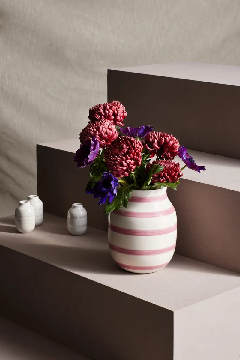 Kähler Vaser Omaggio Vase i rosa, H20 x Ø16 cm, 2