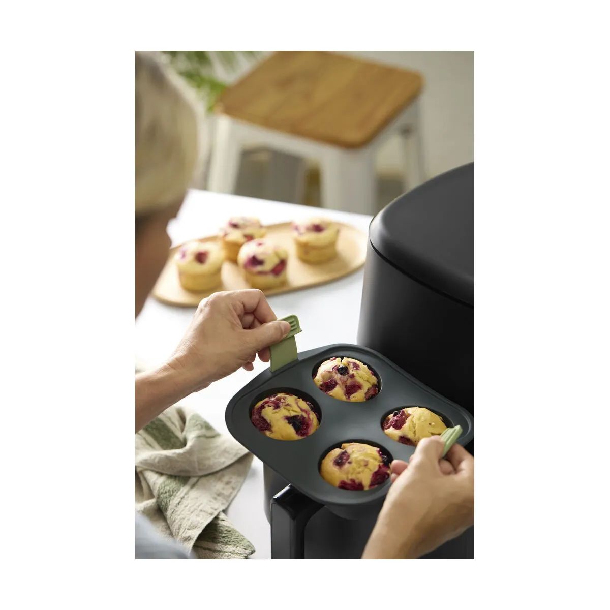 Lékué Tilbehør til airfryers Airfryer Muffinsform i Sort, 4