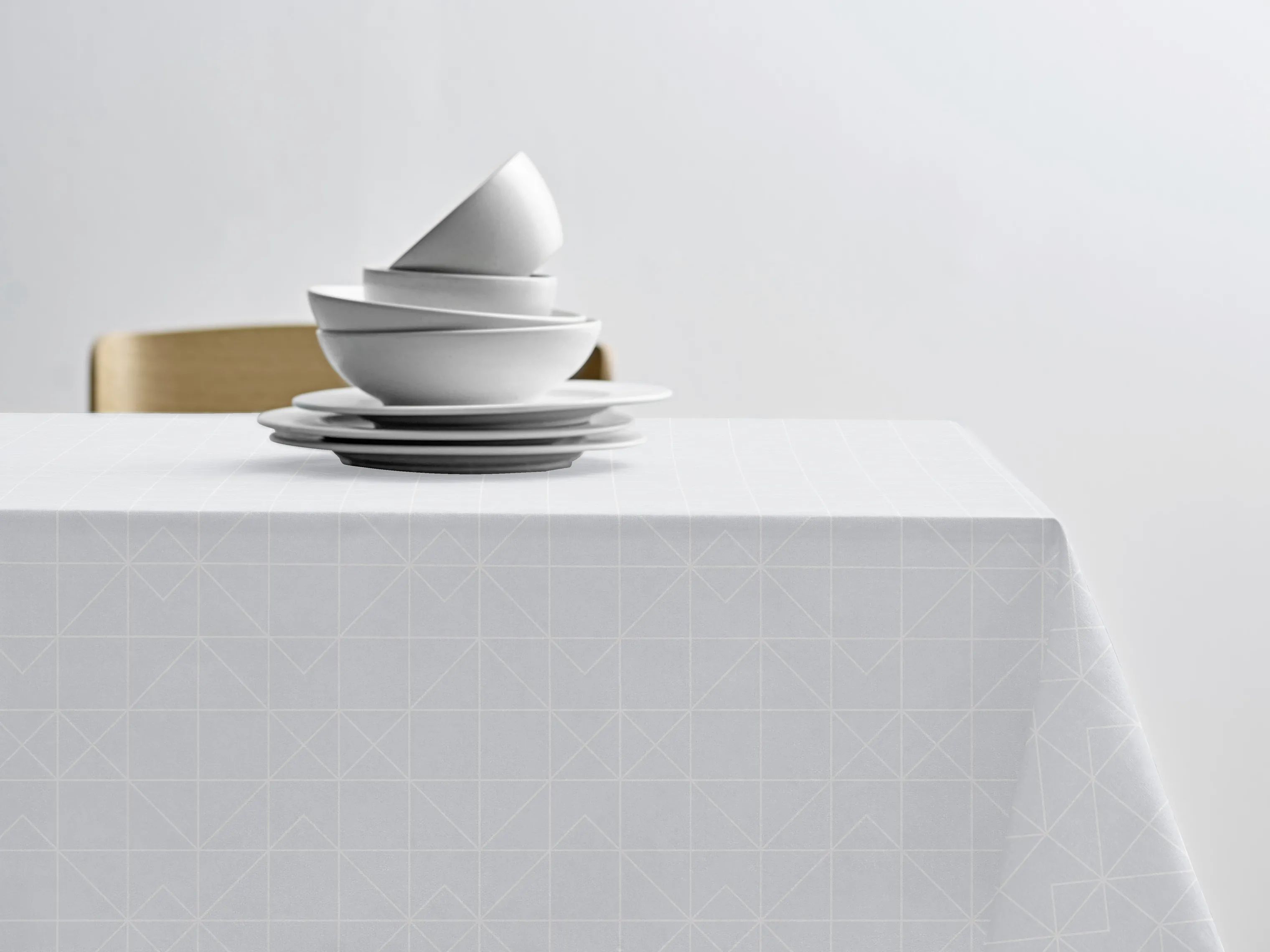 Södahl Duge Tiles Damask Dug i optisk hvid, 2
