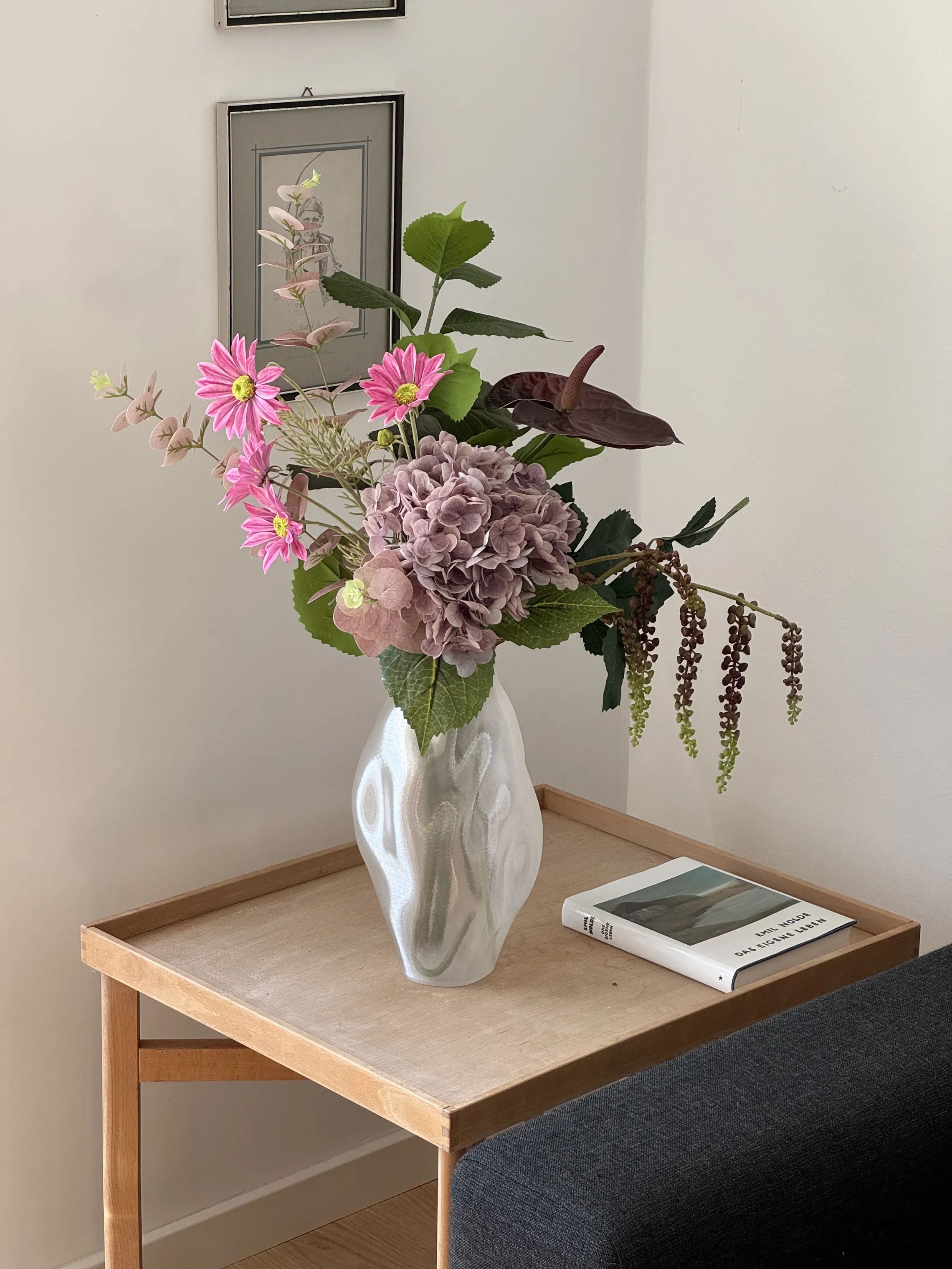 Fleuristc Kunstige blomster Pinky Promise Buket i 6 stilke, 2