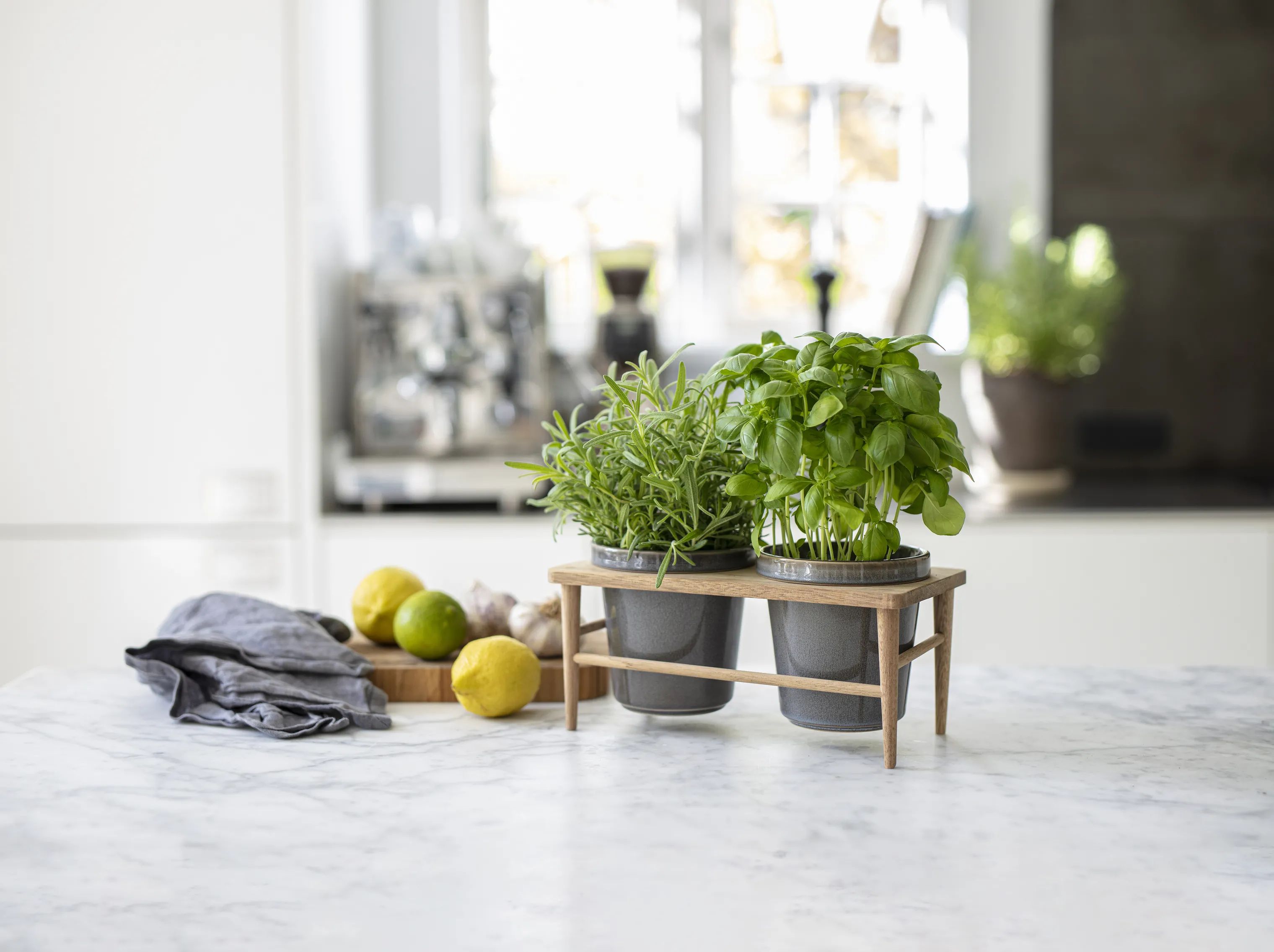 CASA Living Urtepotteskjulere Sofia Urtepottesæt - 3 dele i grå, 11 cm, 2