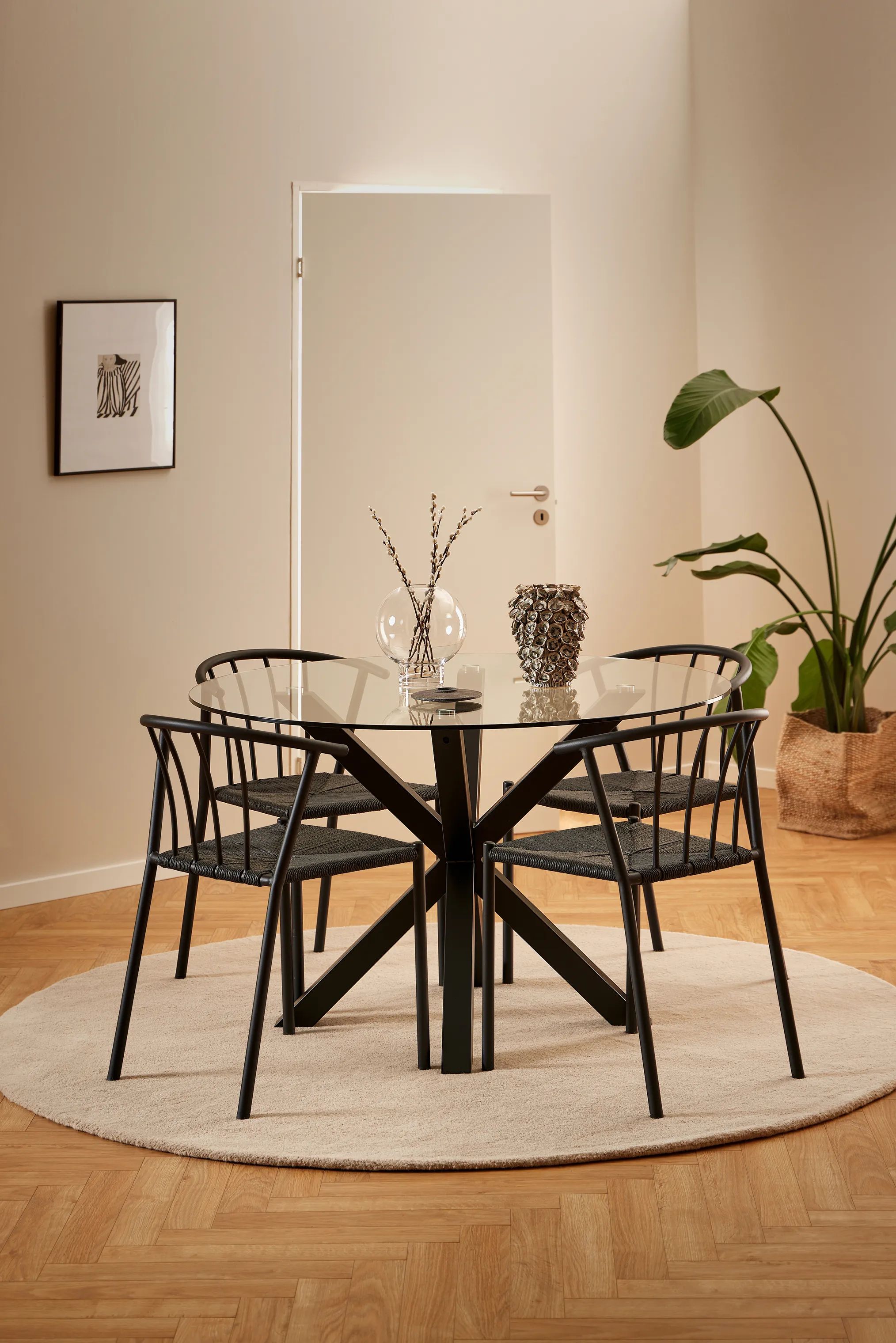 CASA Living Spiseborde Heaven Spisebord i Klar/mat sort, 3