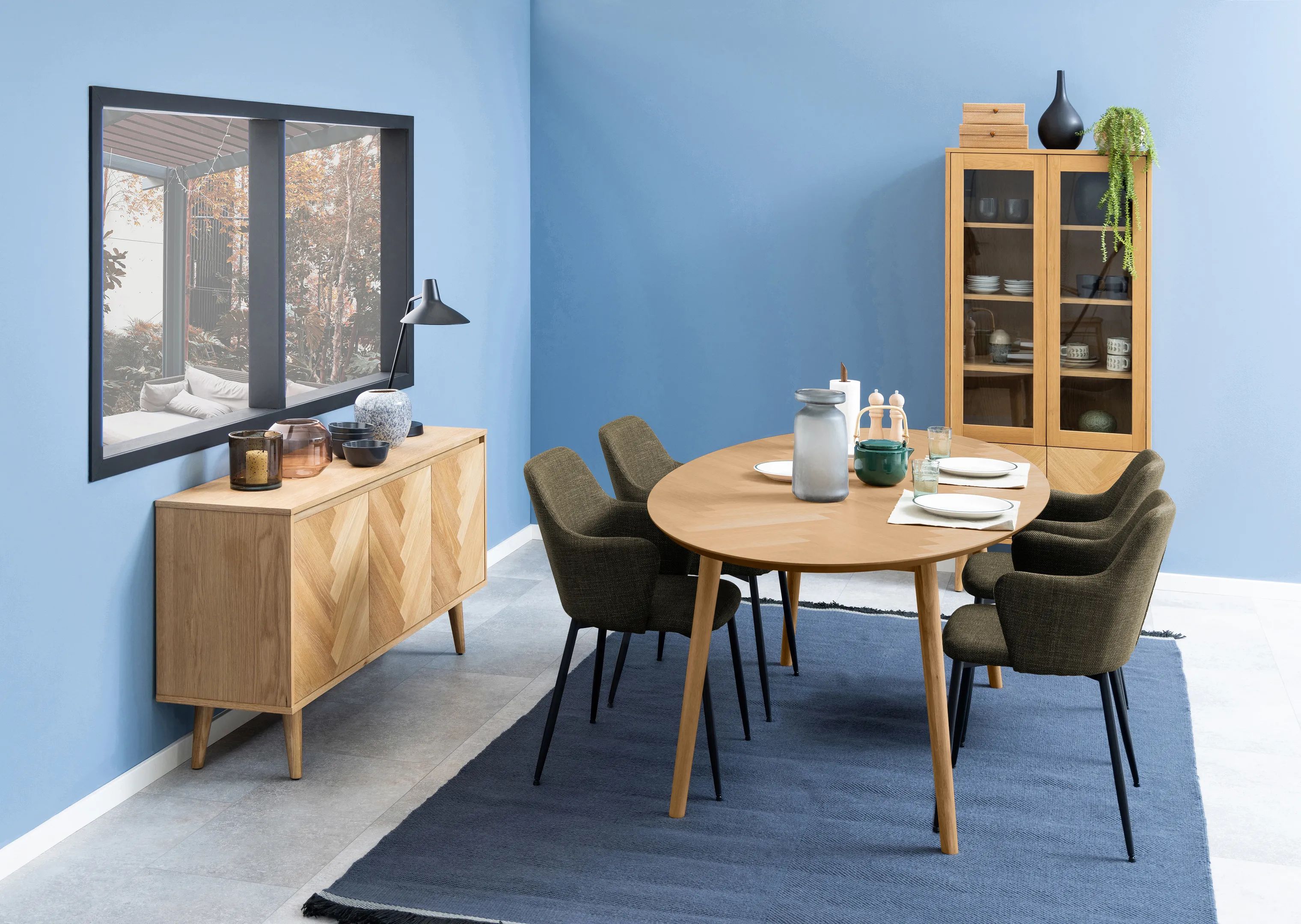 CASA Living Reoler og tilbehør Nagano Vitrine i Eg, 1