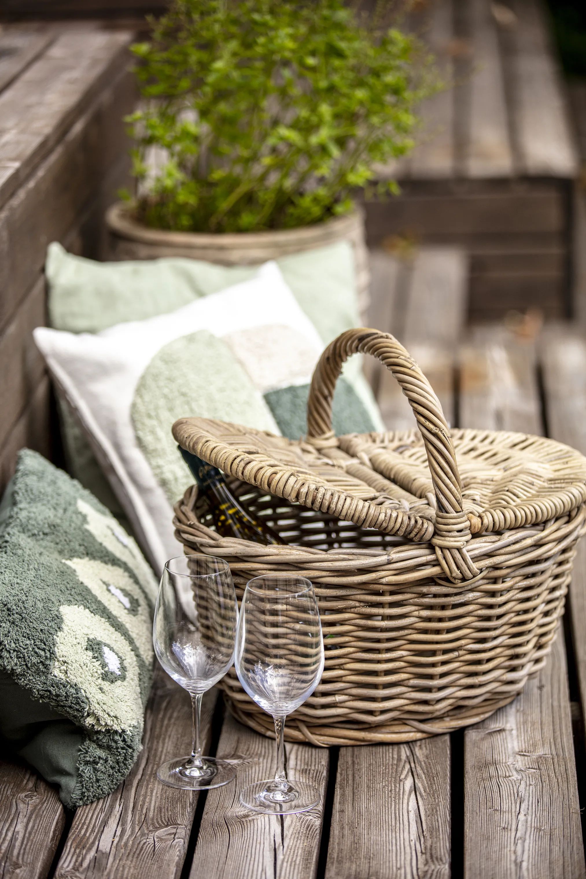 CASA Living Picnickurve Picnickurv i Rattan, 2