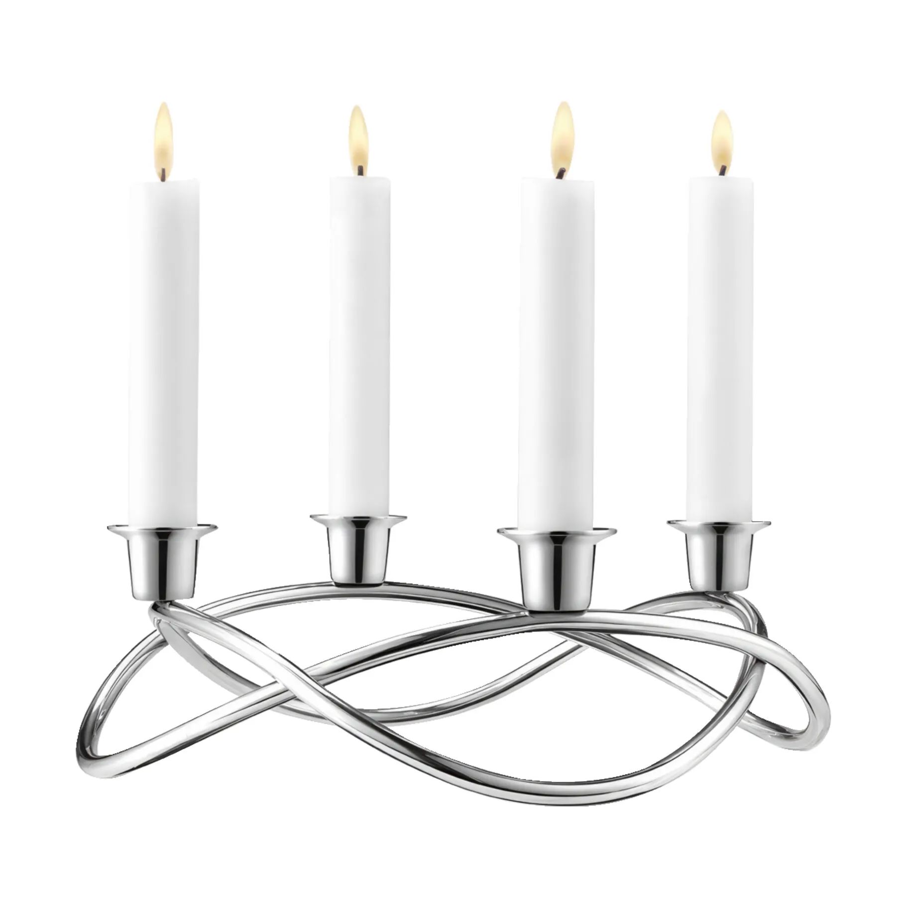 Georg Jensen Kronelysestage Season Lysestage i Stål, 26 cm, 1